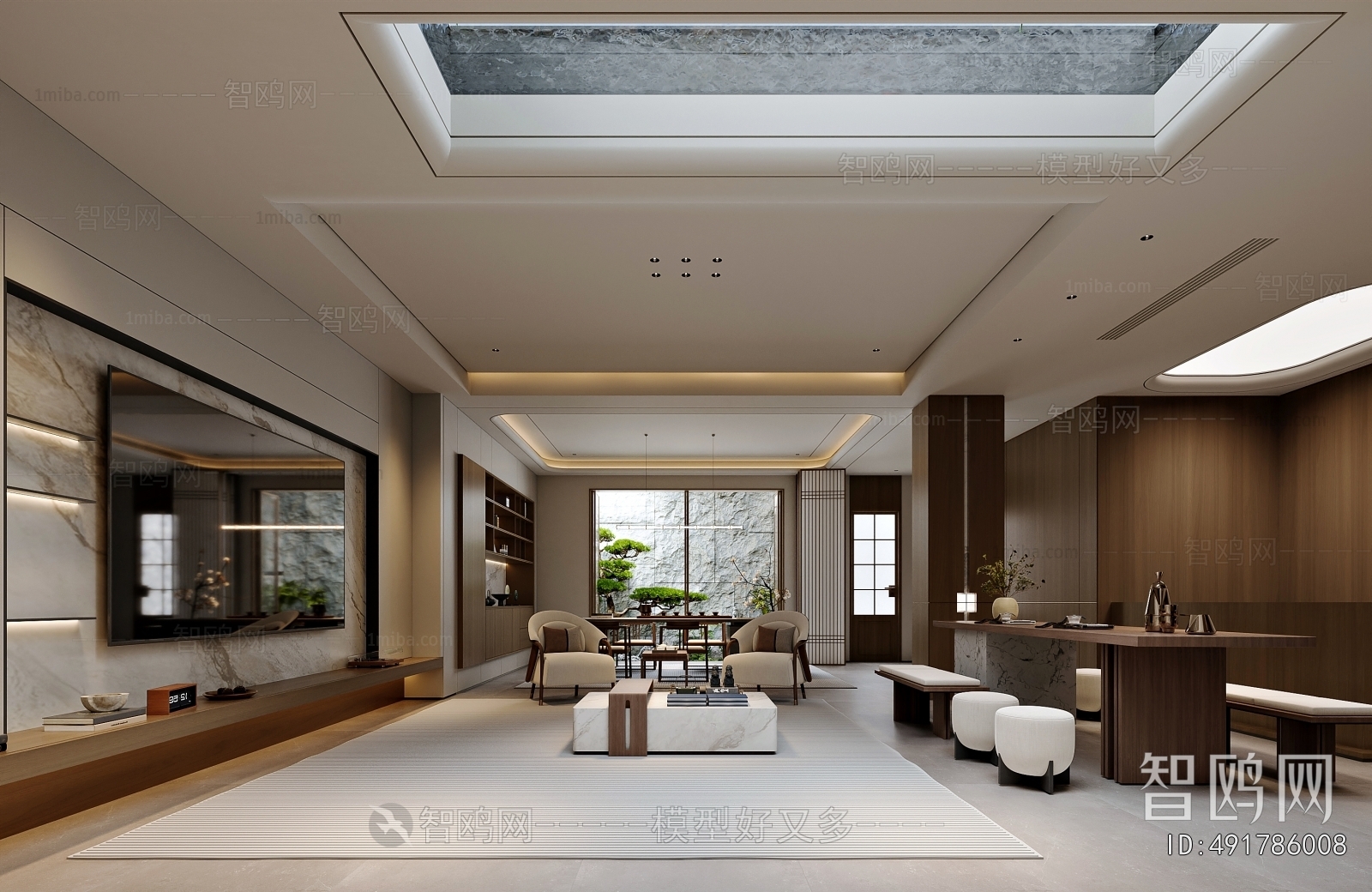 New Chinese Style A Living Room