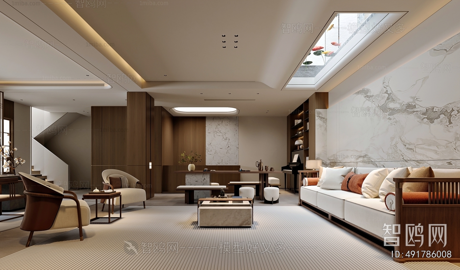 New Chinese Style A Living Room