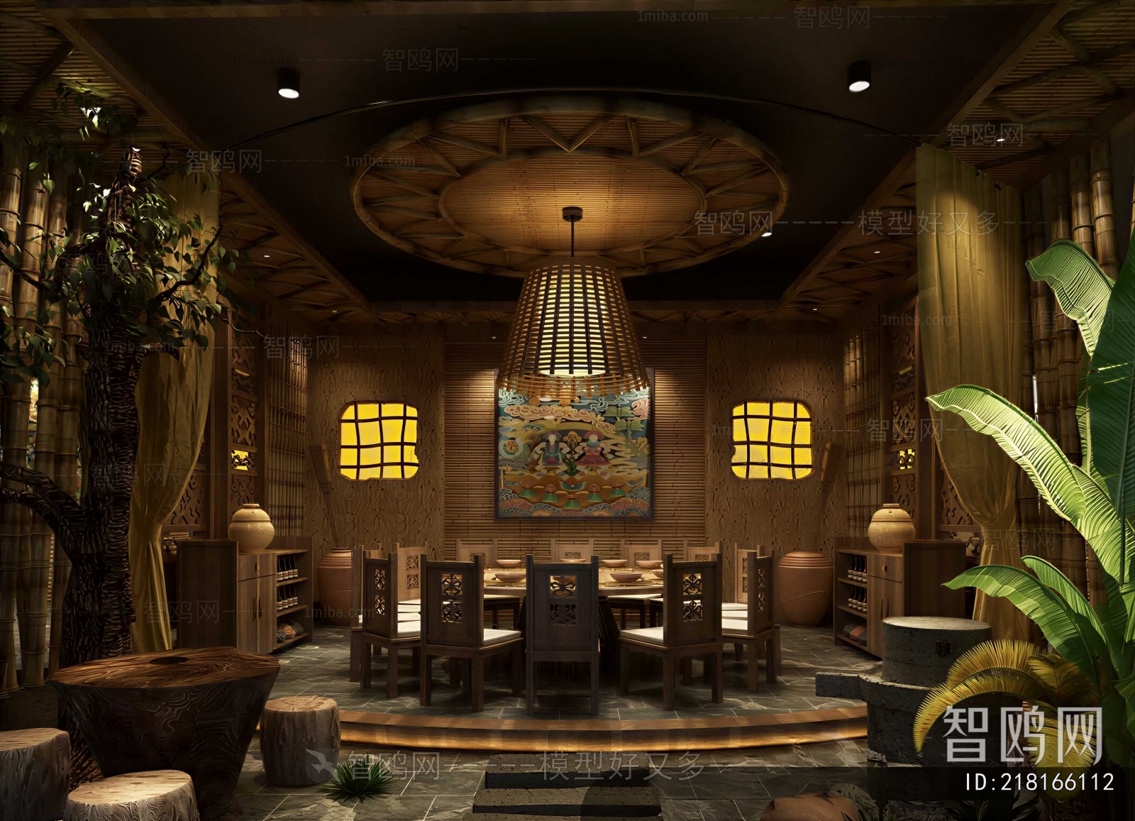 Southeast Asian Style Restaurant Box