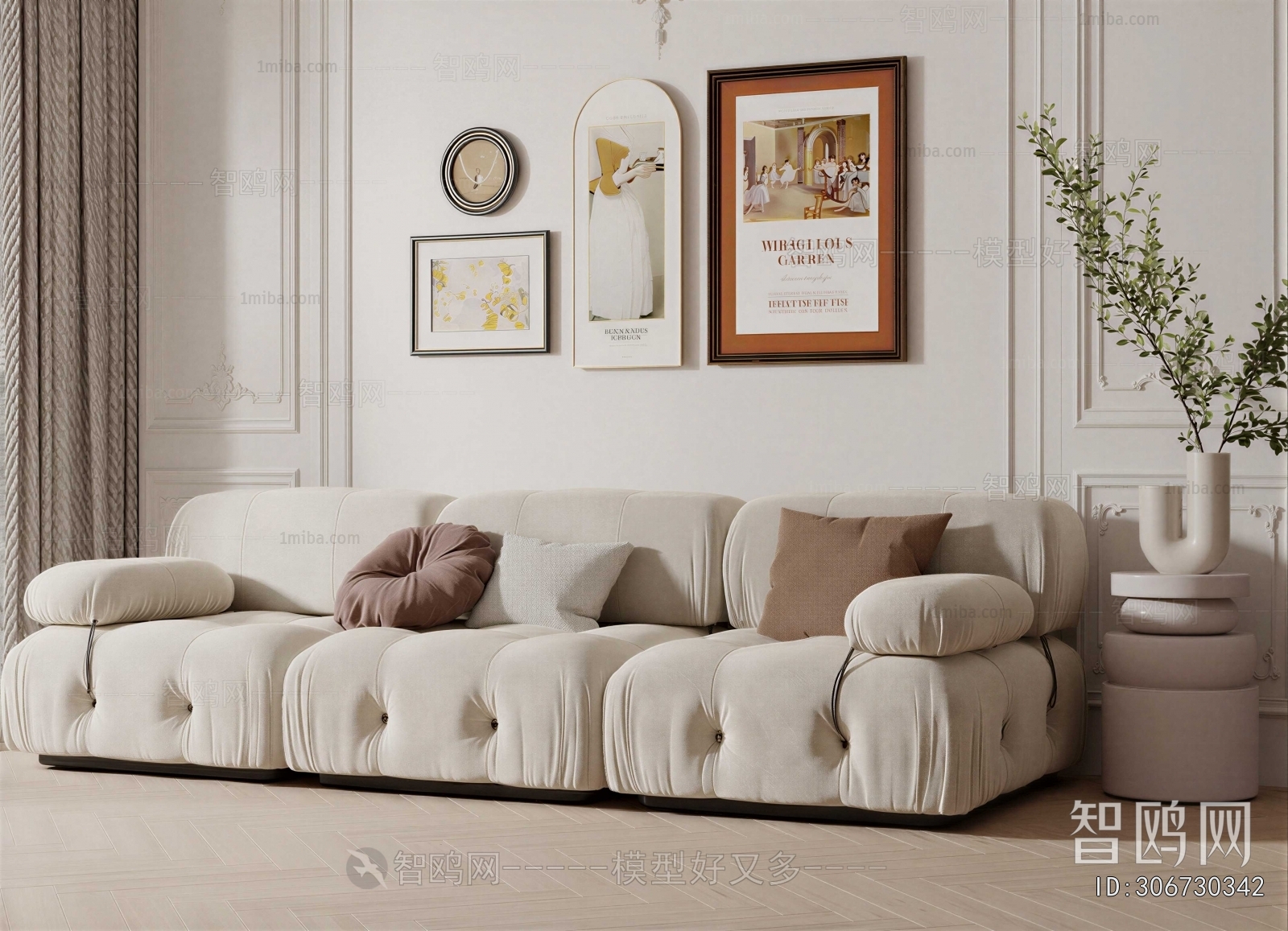 Modern Three-seat Sofa