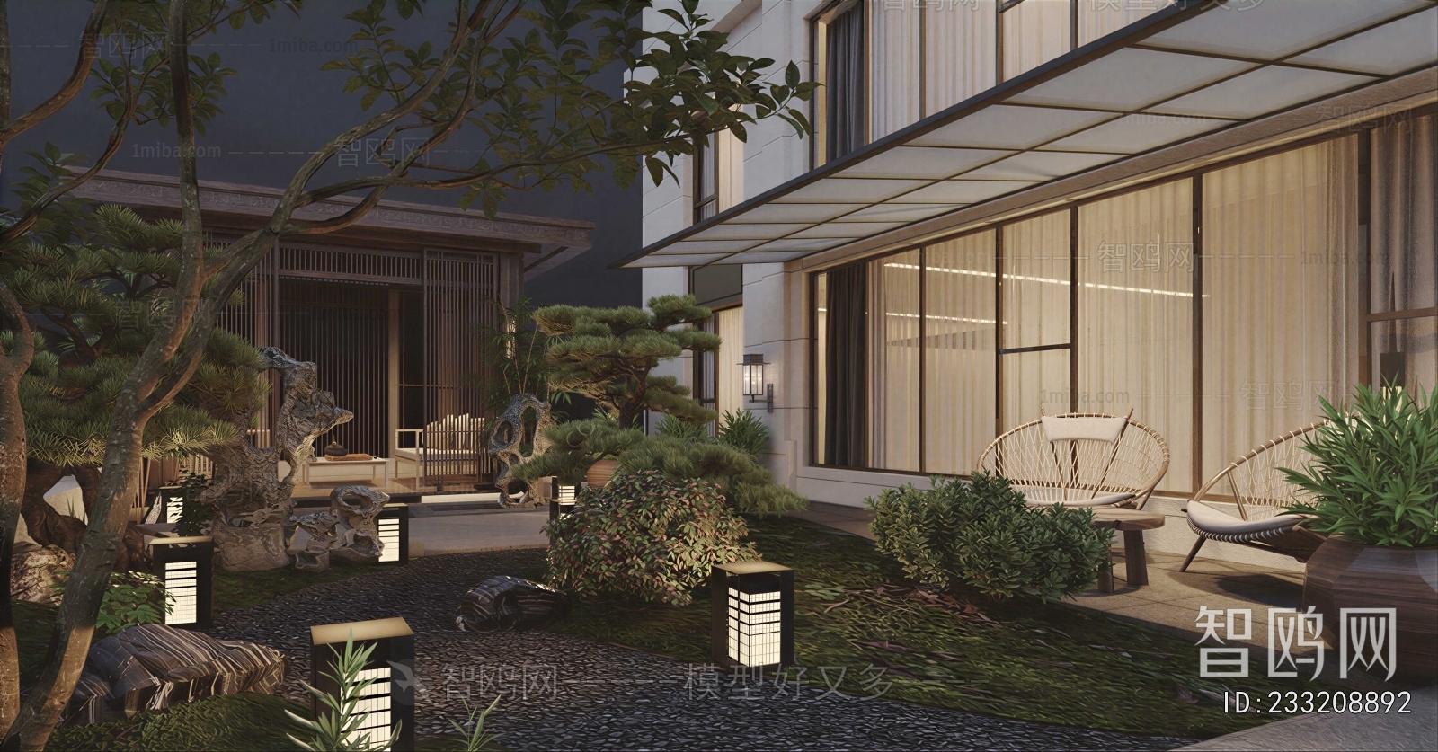 Modern Courtyard/landscape