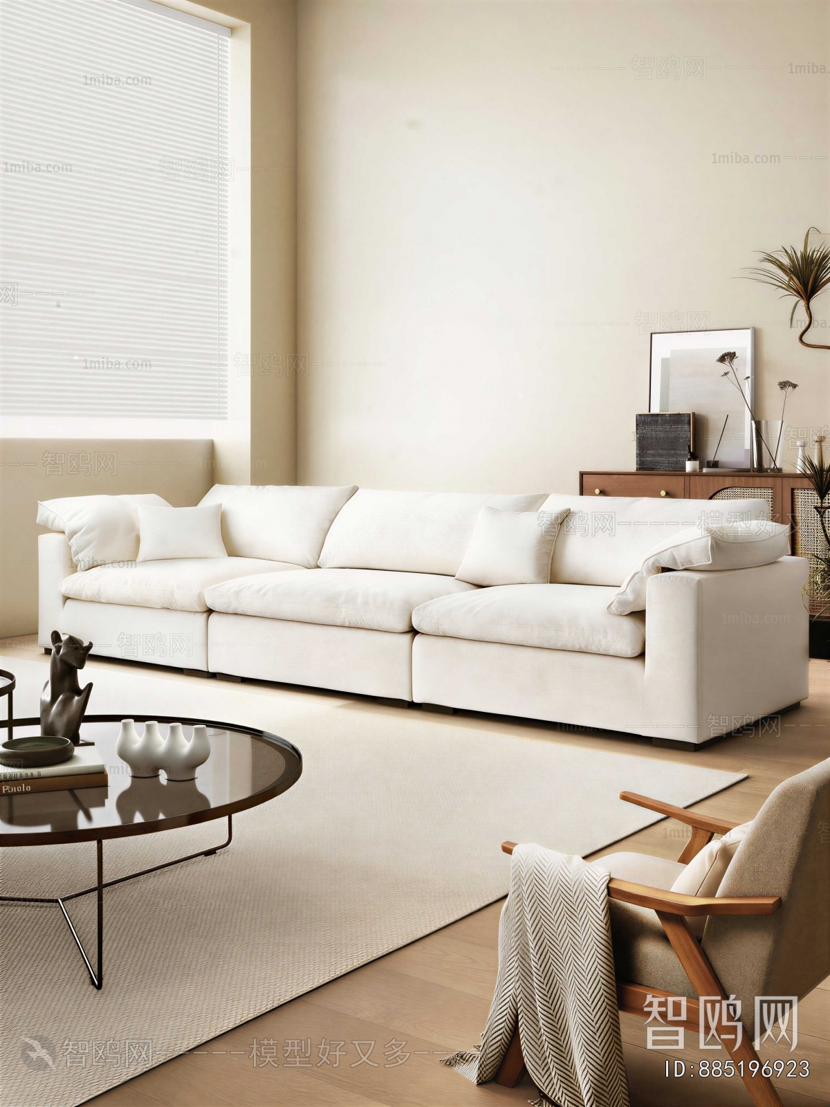 Modern Three-seat Sofa