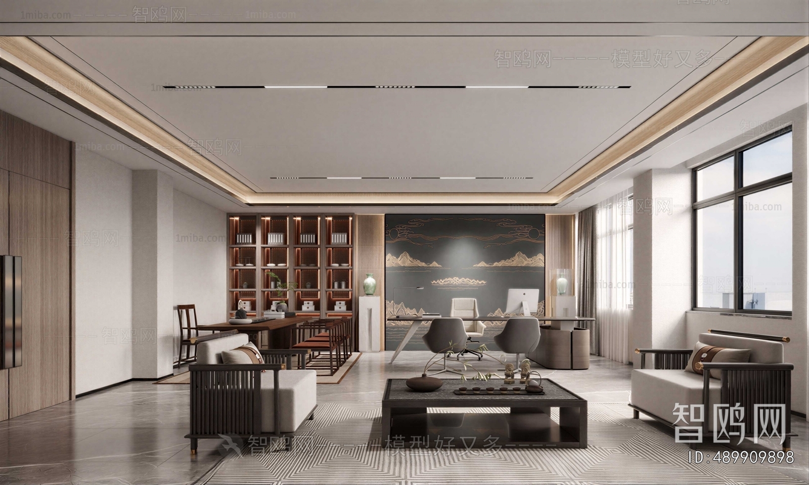 New Chinese Style Manager's Office