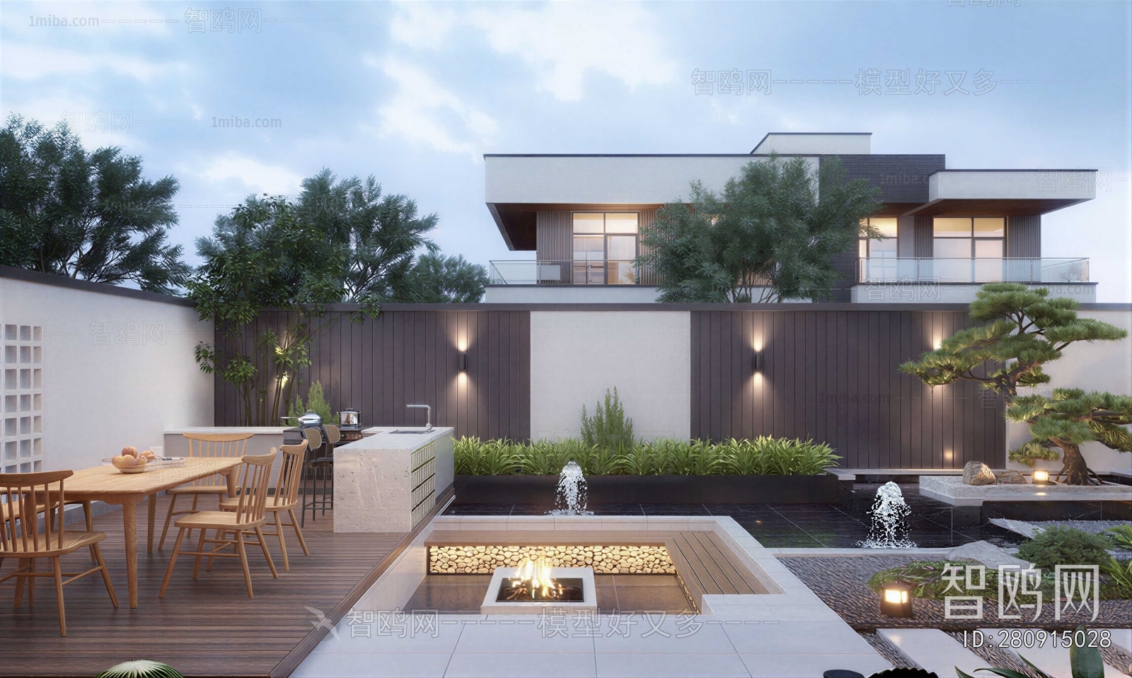 Modern Courtyard/landscape