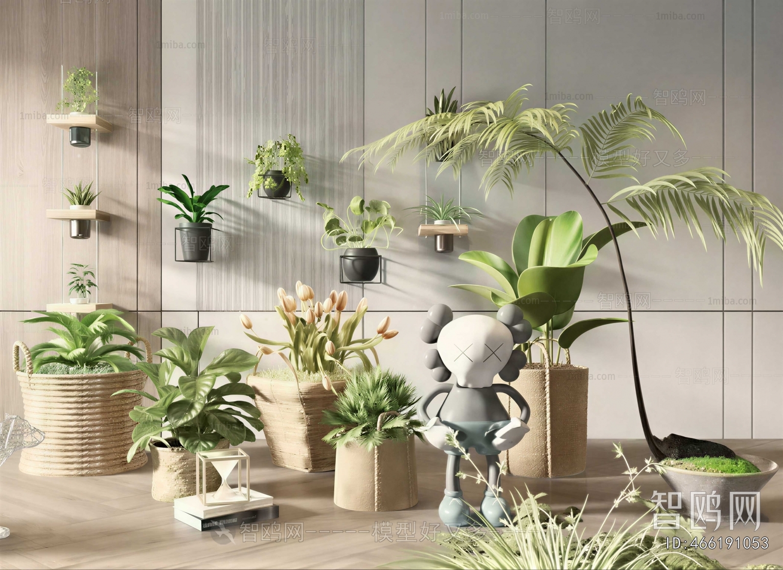 Modern Potted Green Plant