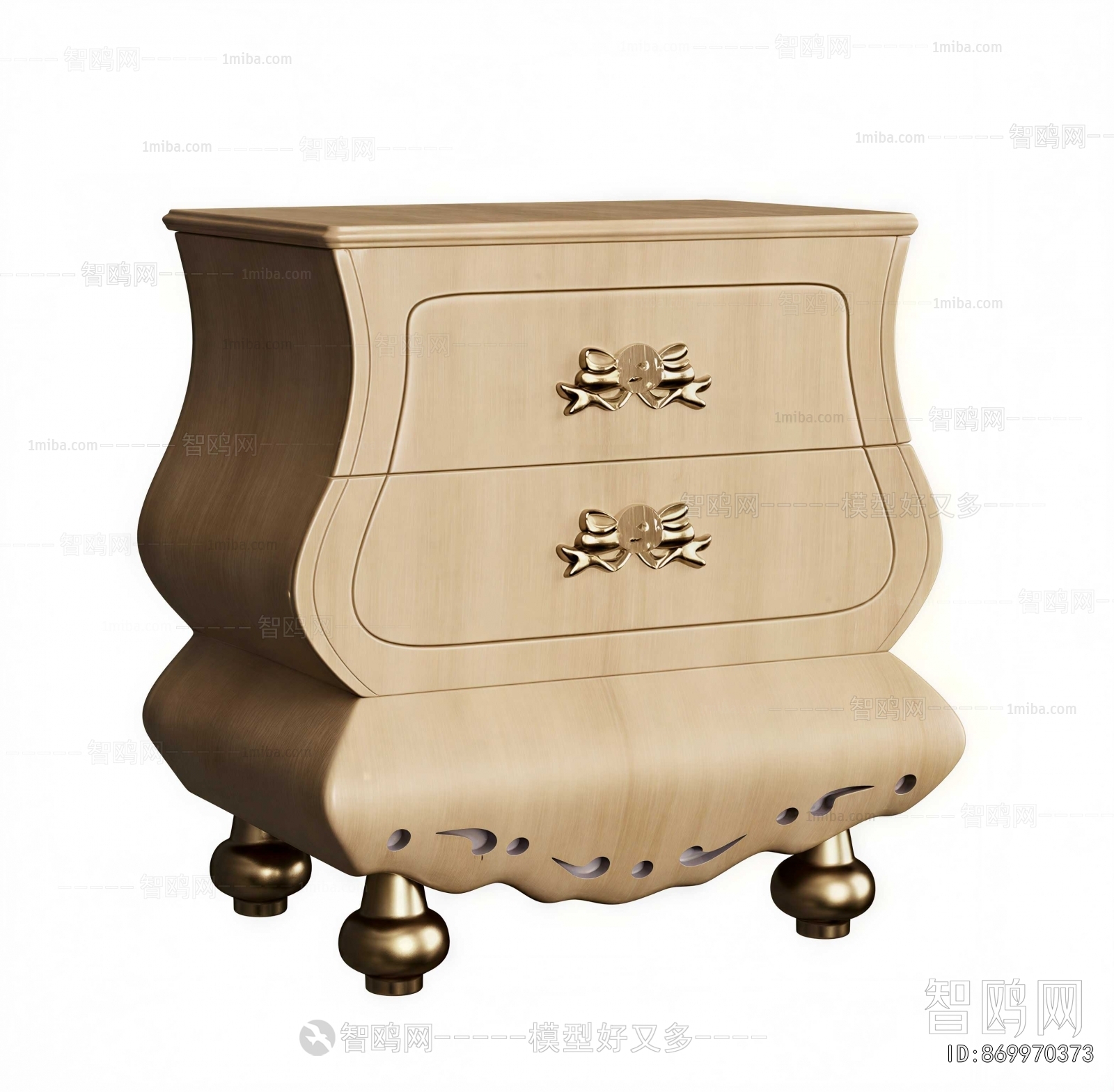 European Style Bedside Cupboard