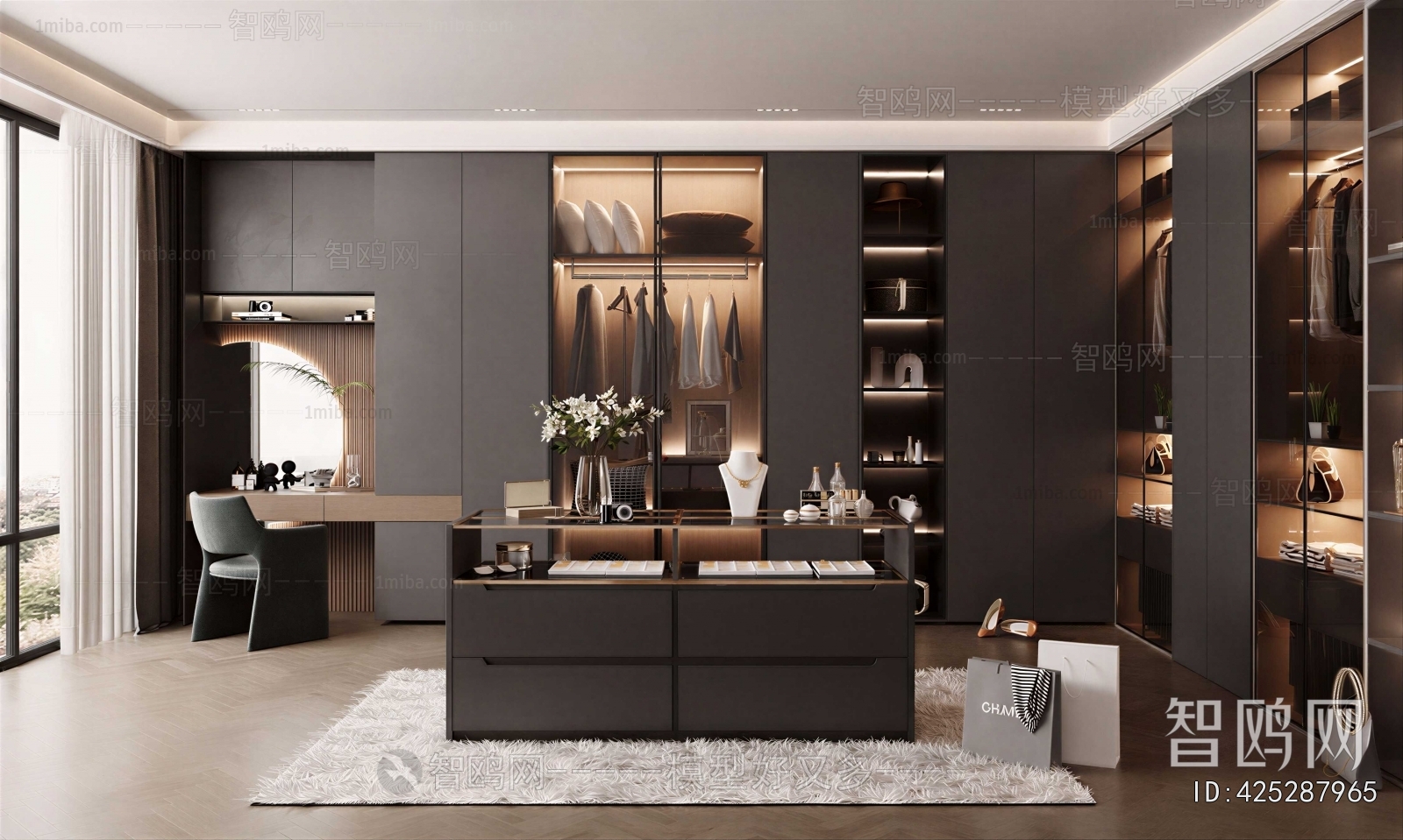 Modern Clothes Storage Area