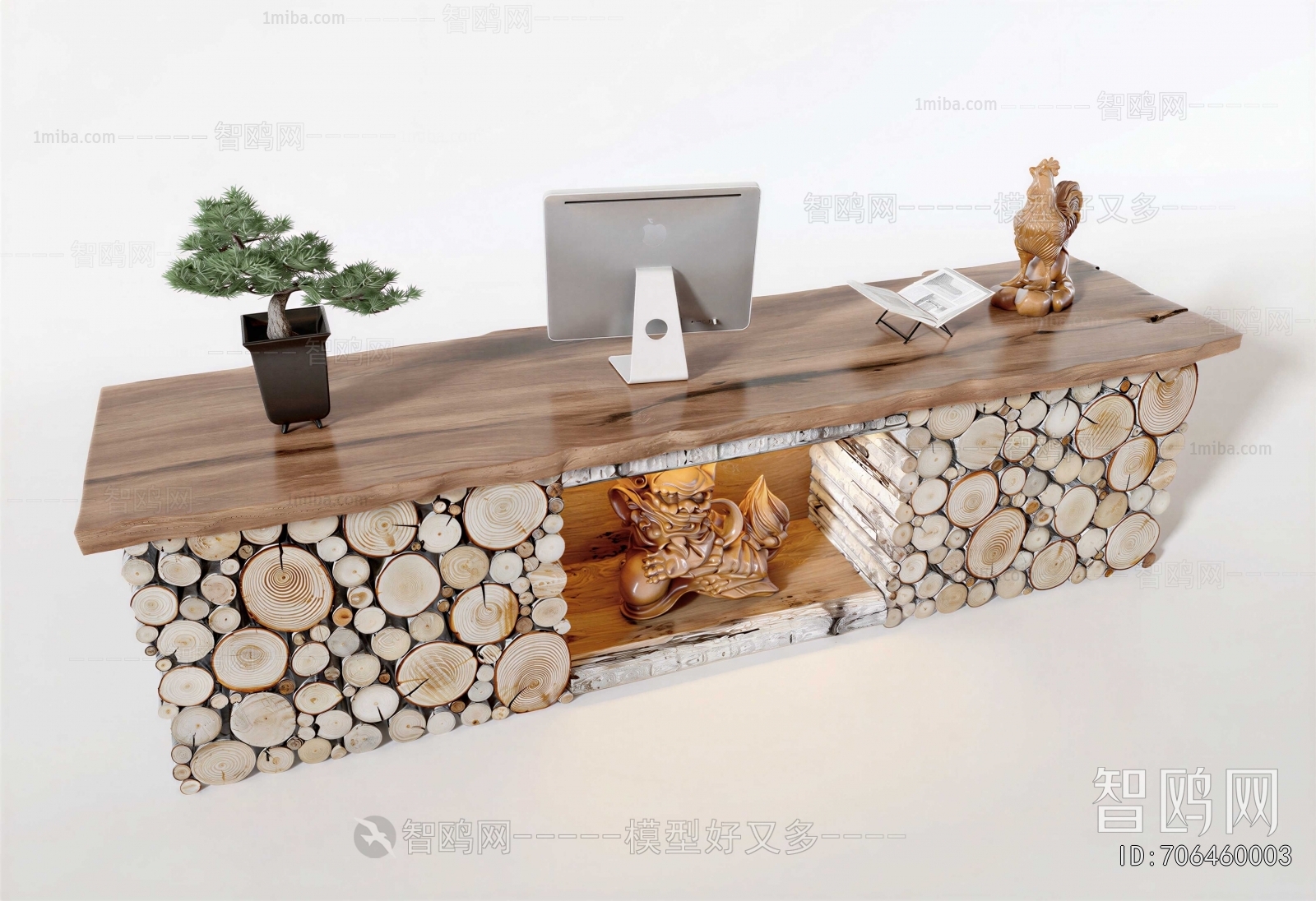 Wabi-sabi Style Reception Desk