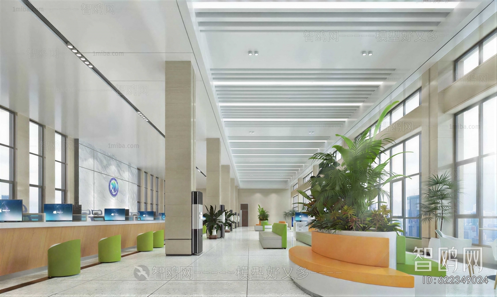 Modern Office Reception Desk