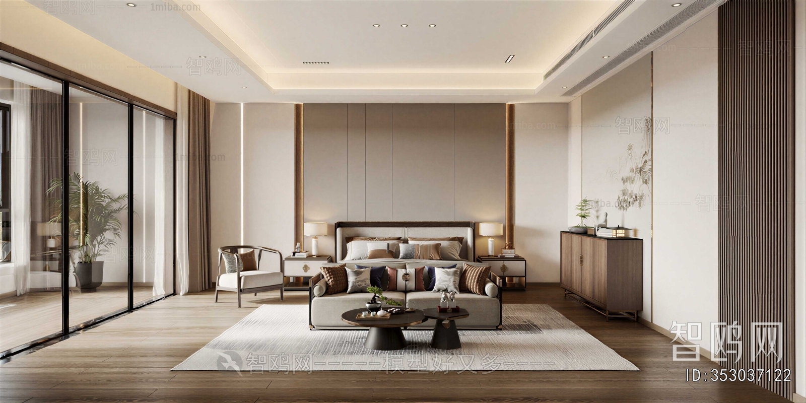 New Chinese Style Bedroom