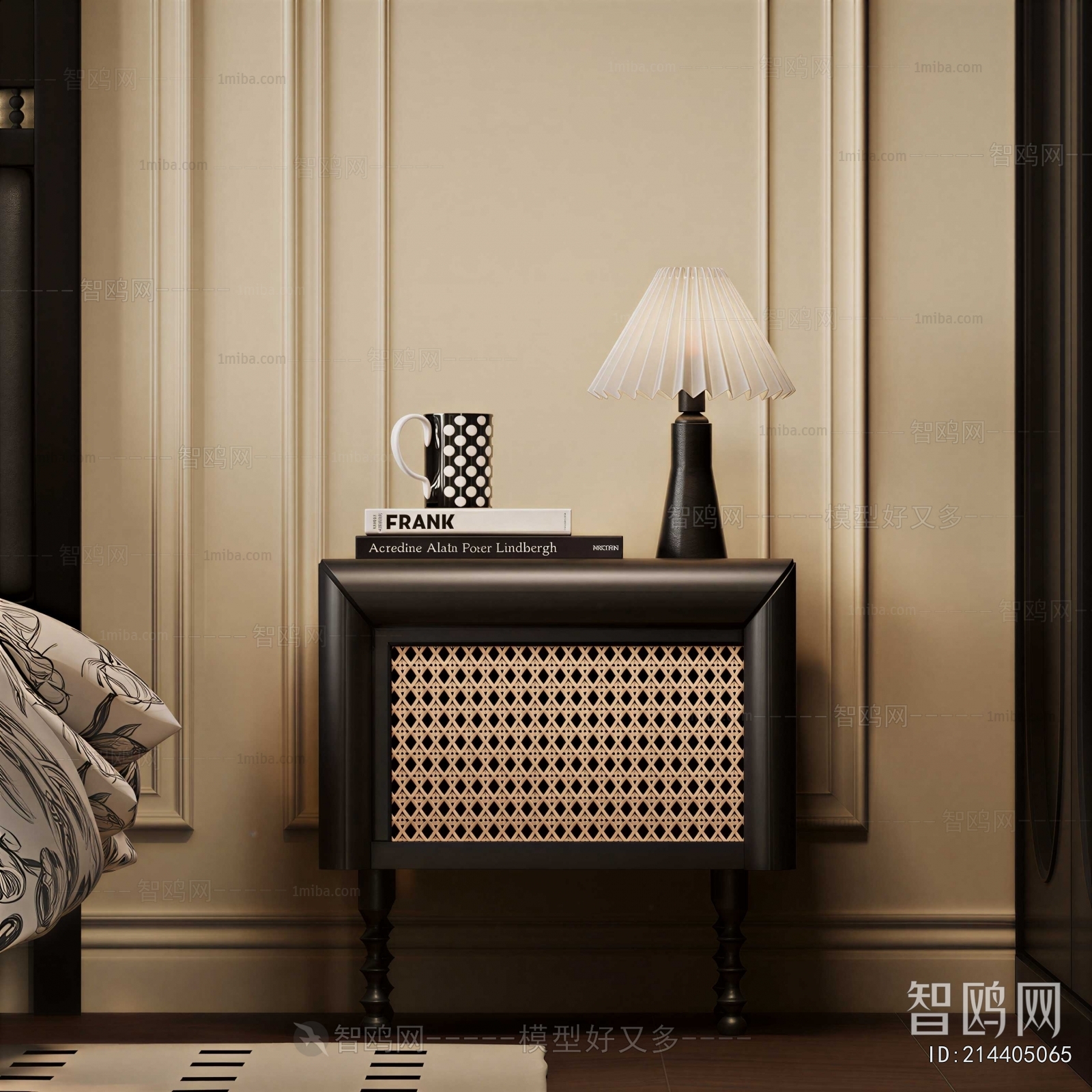 French Style Bedside Cupboard