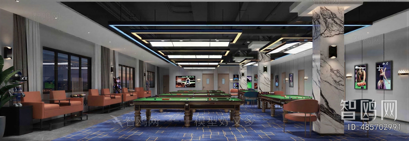 Modern Billiard Room