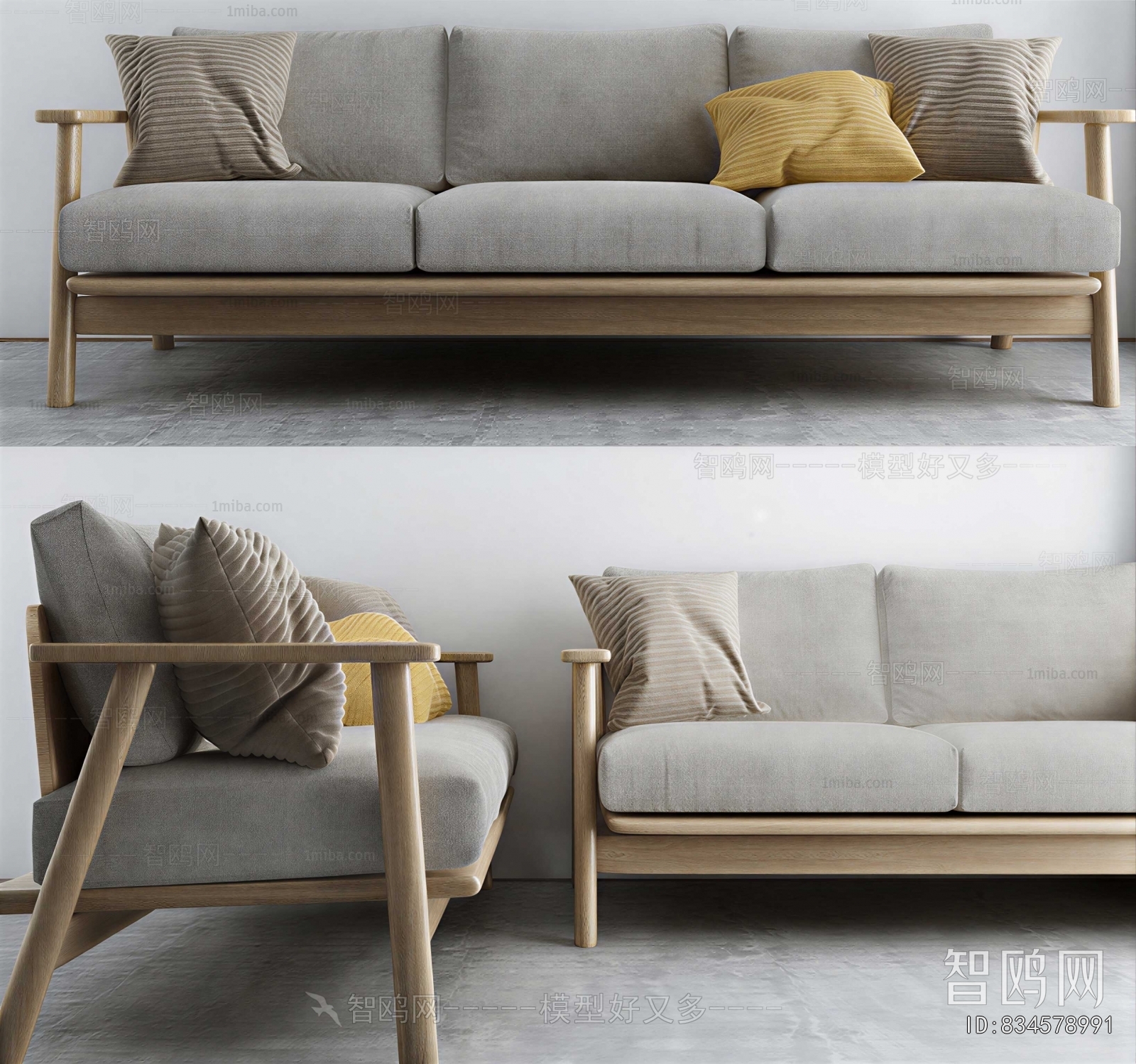 Modern Three-seat Sofa