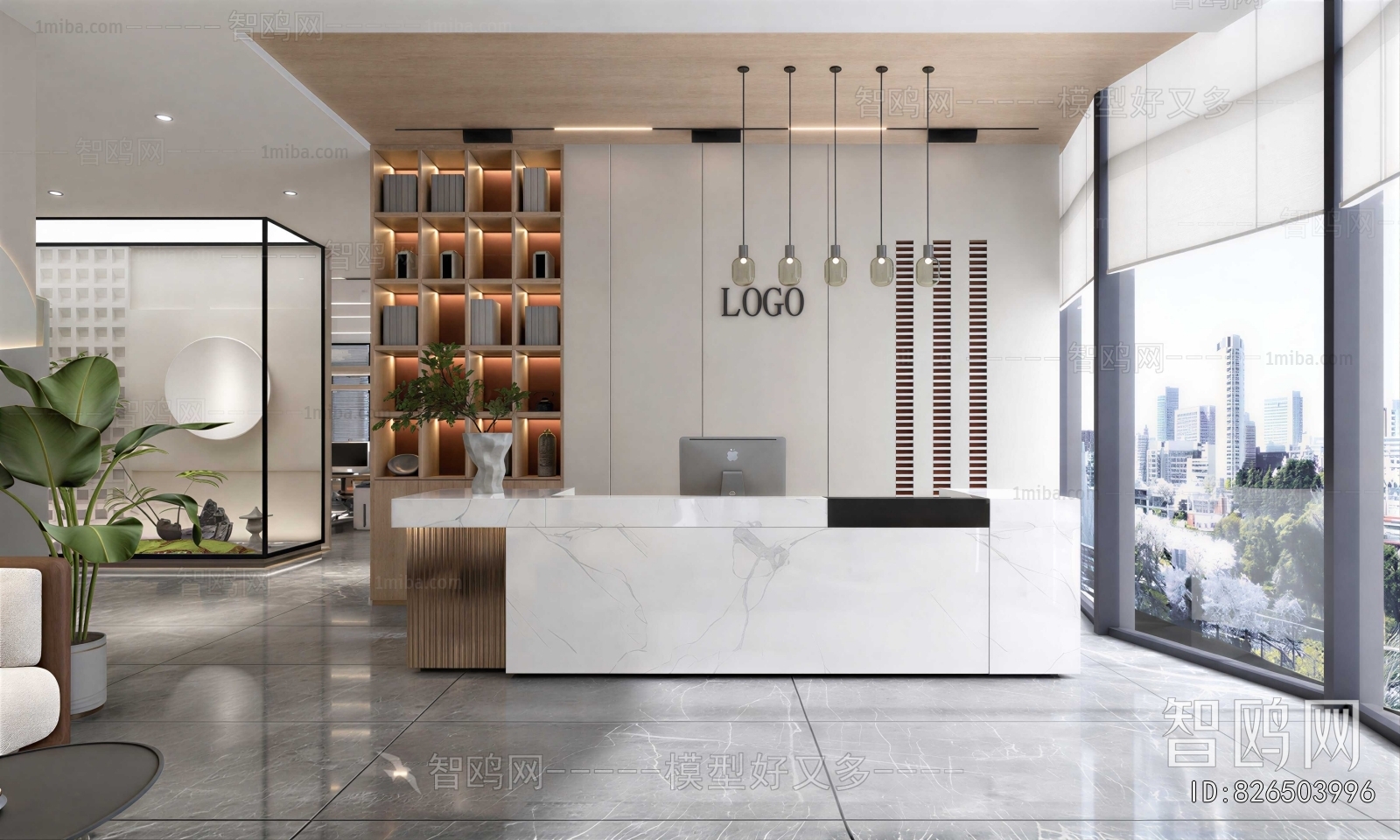 Modern Office Reception Desk