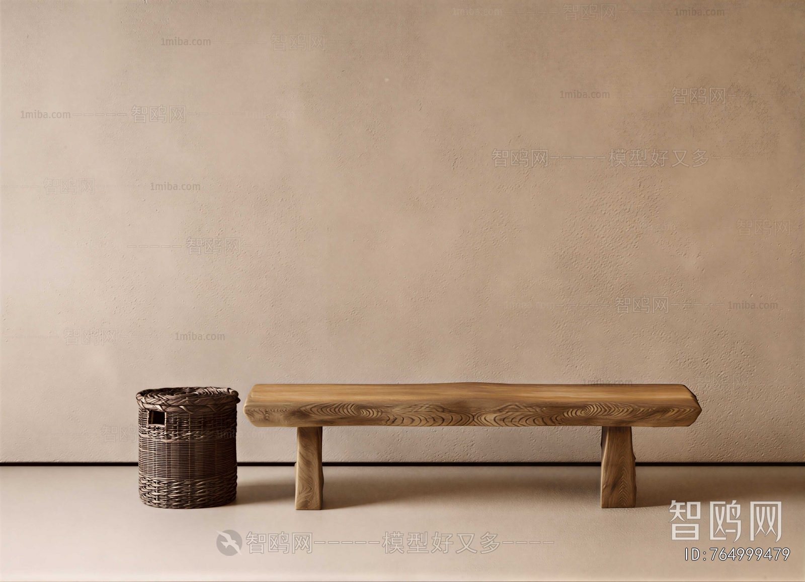 Wabi-sabi Style Stool For Changing Shoes