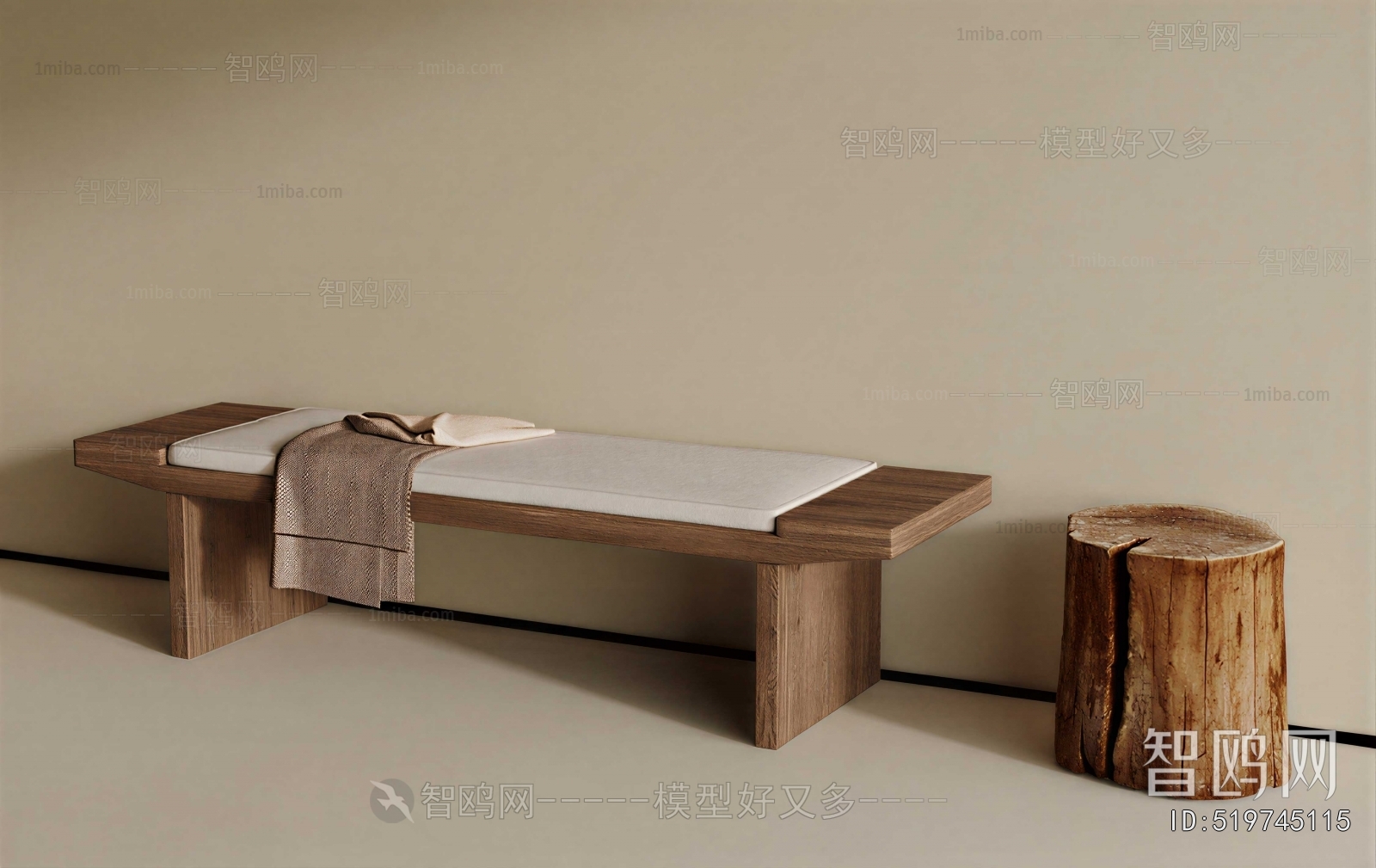 Wabi-sabi Style Stool For Changing Shoes