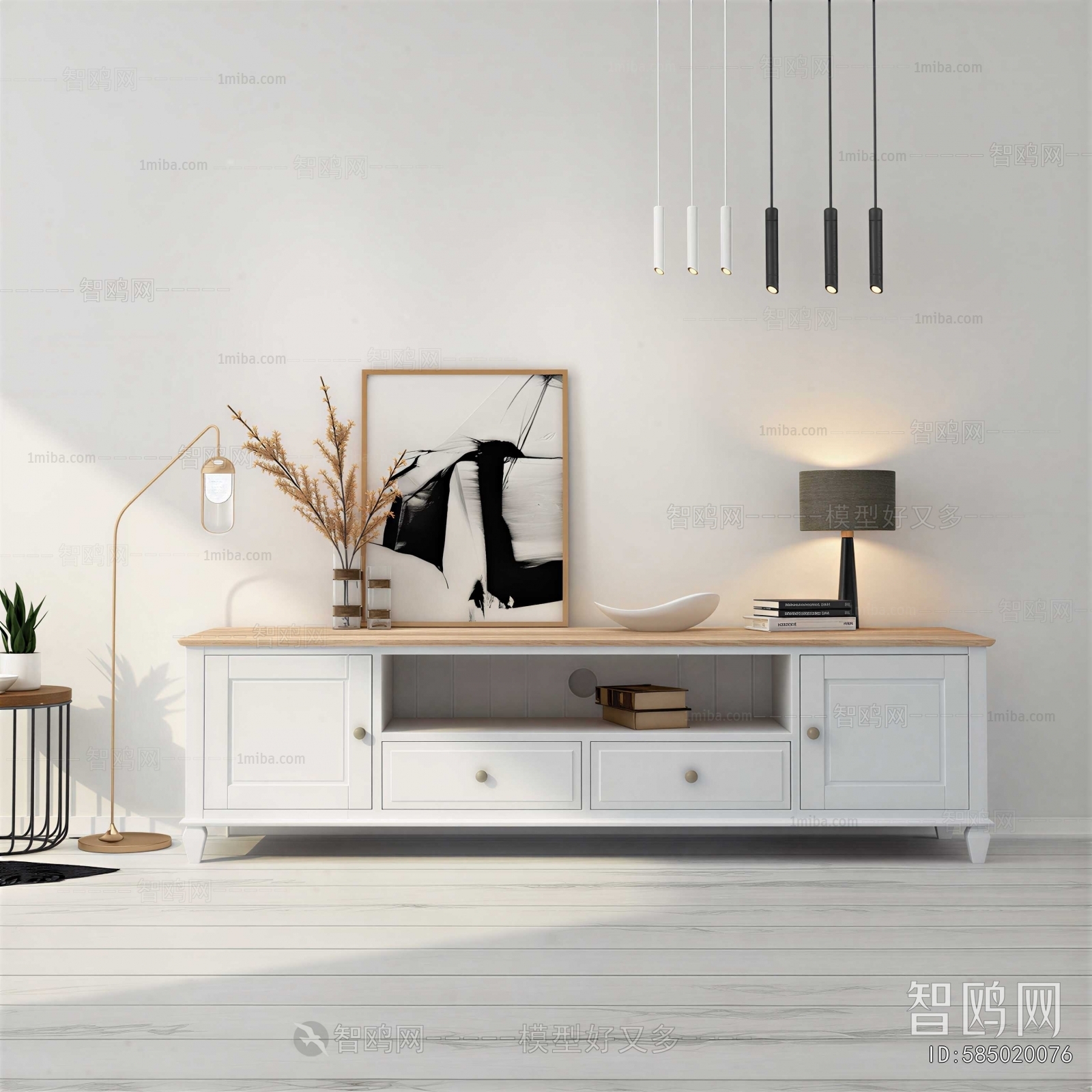 Simple European Style TV Cabinet