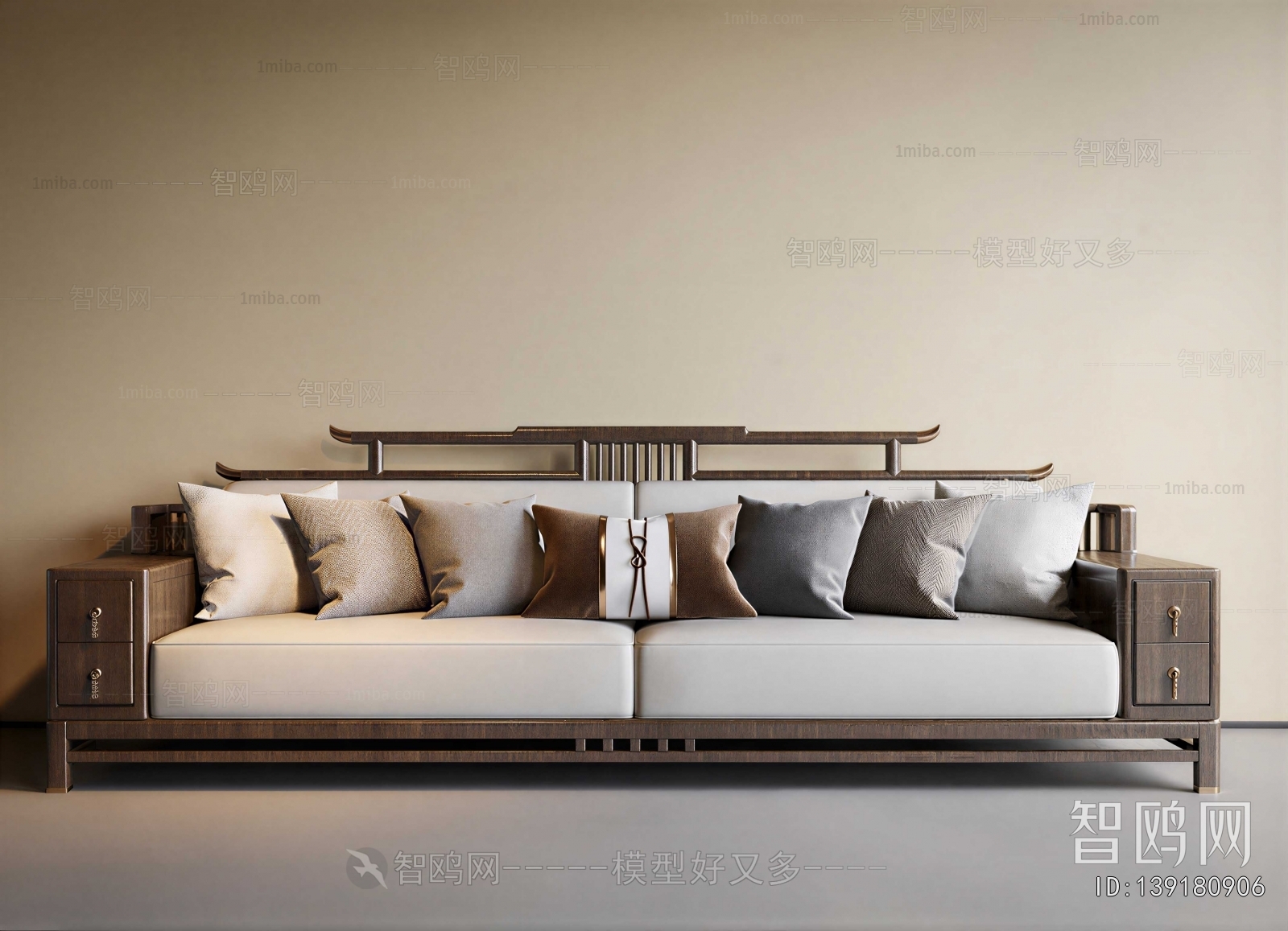 New Chinese Style Multi Person Sofa