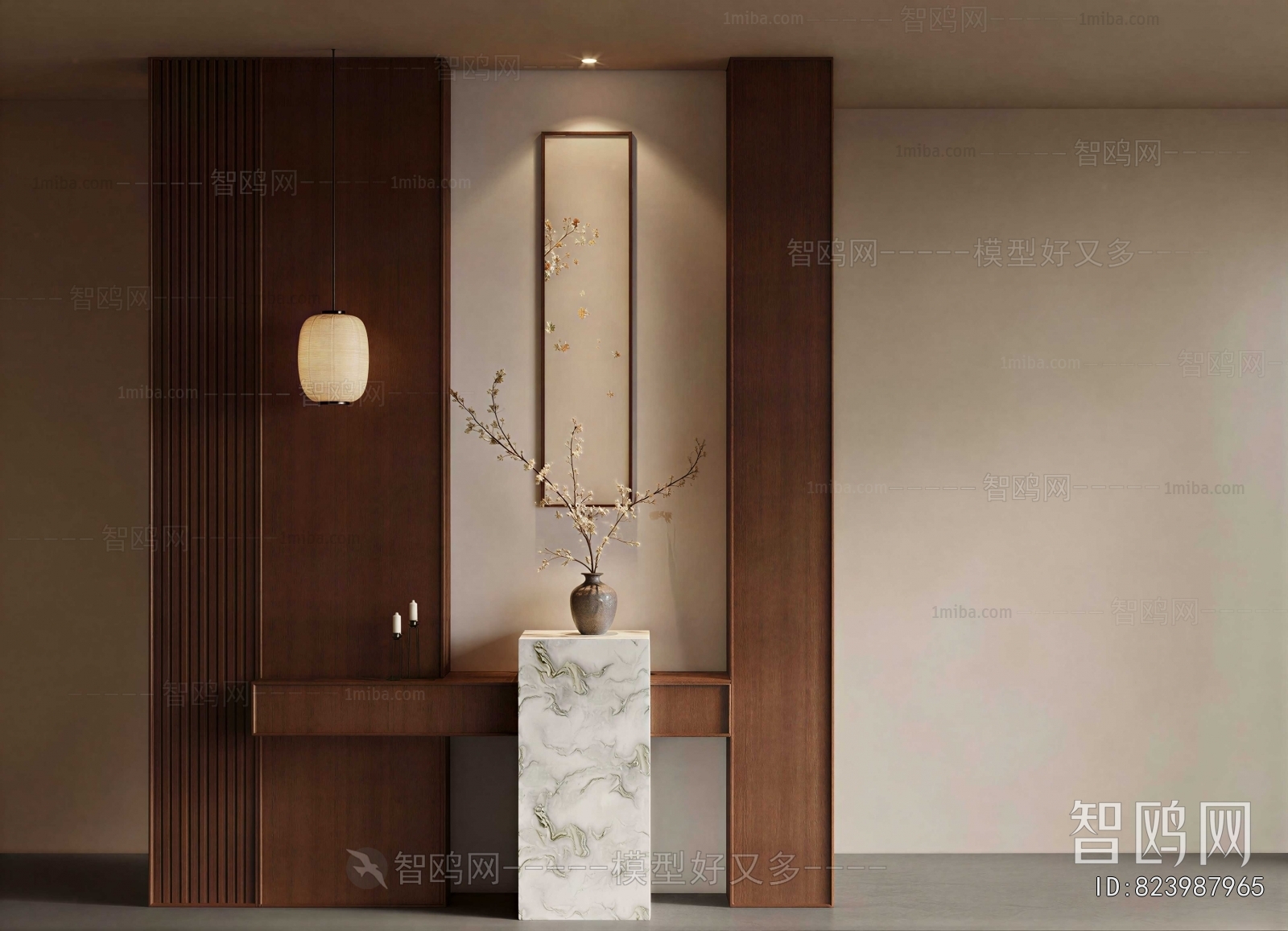 New Chinese Style Entrance Cabinet