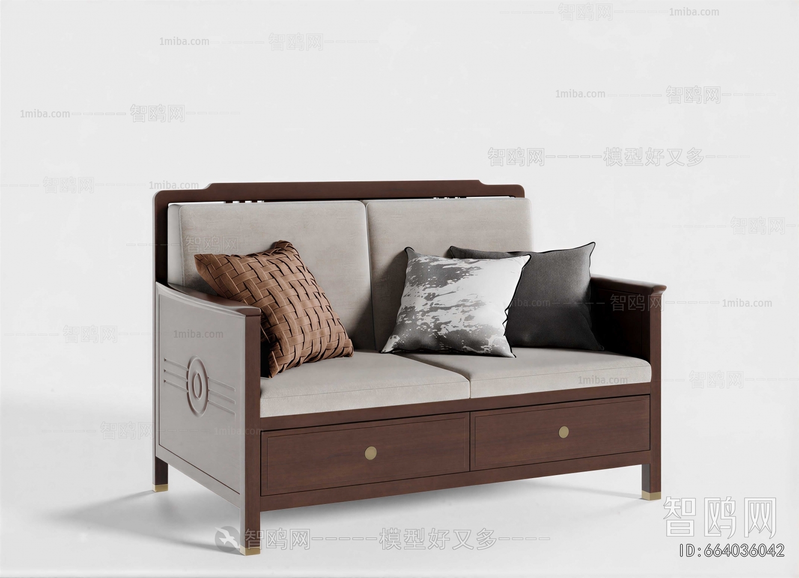 New Chinese Style A Sofa For Two