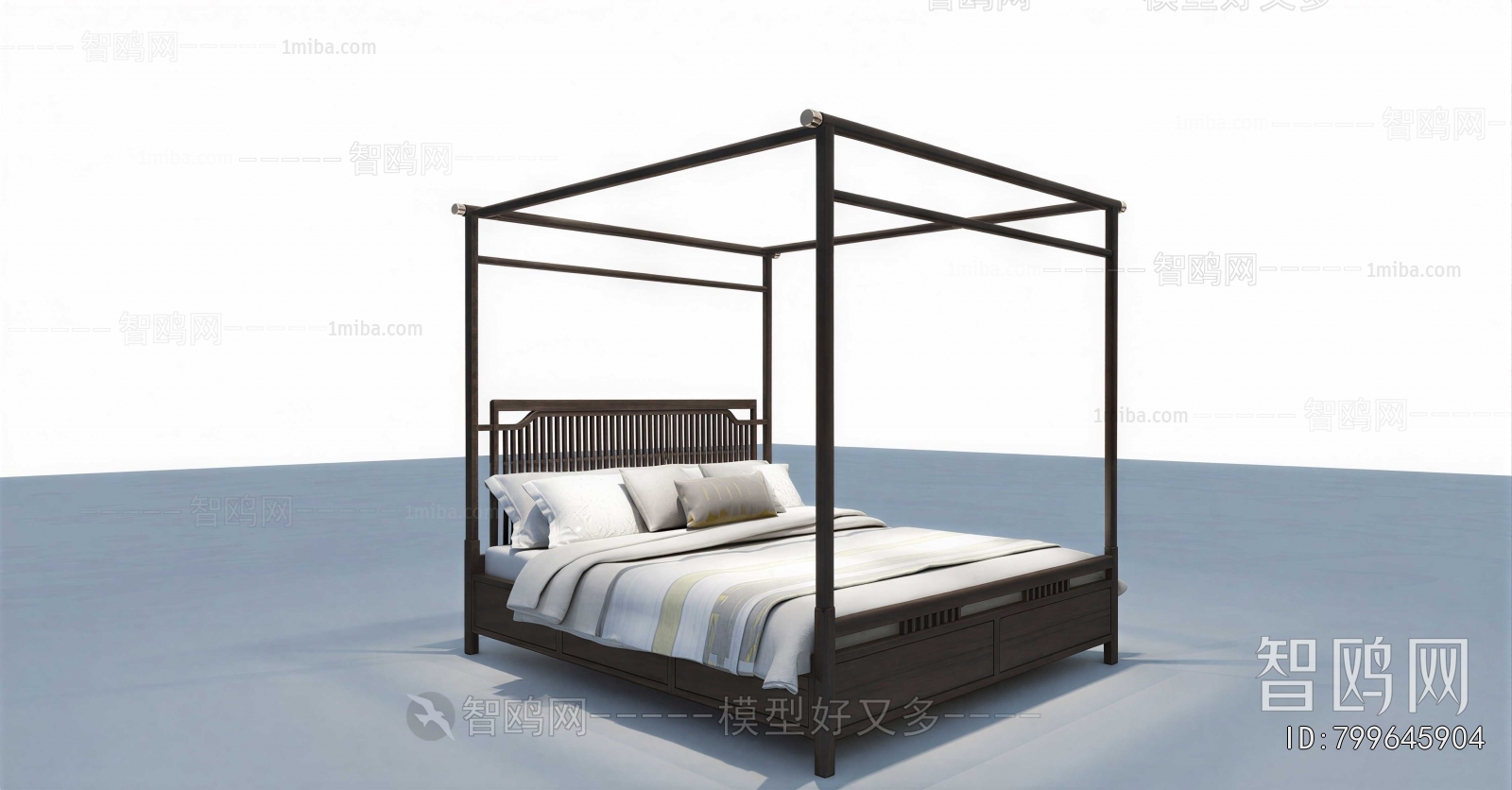 New Chinese Style Double Bed