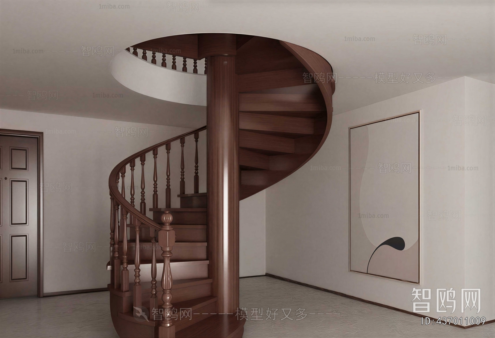 Simple European Style Rotating Staircase