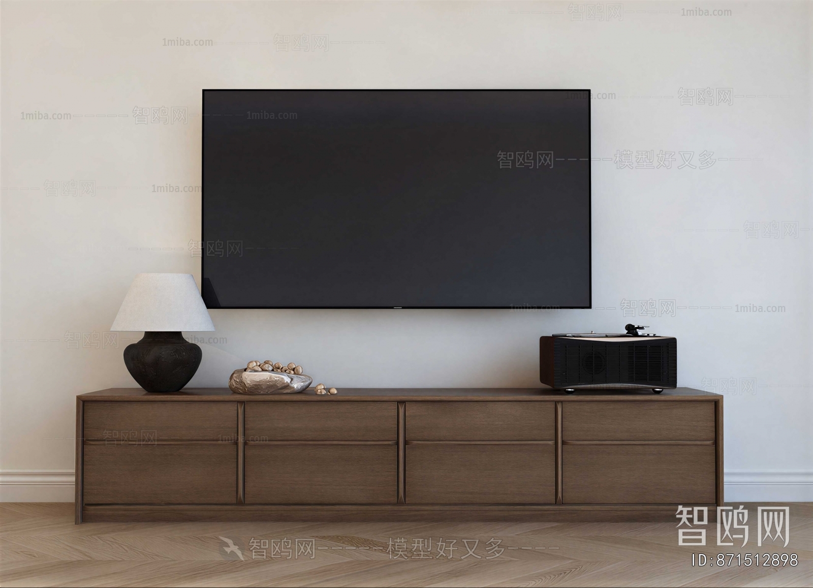 Wabi-sabi Style TV Cabinet