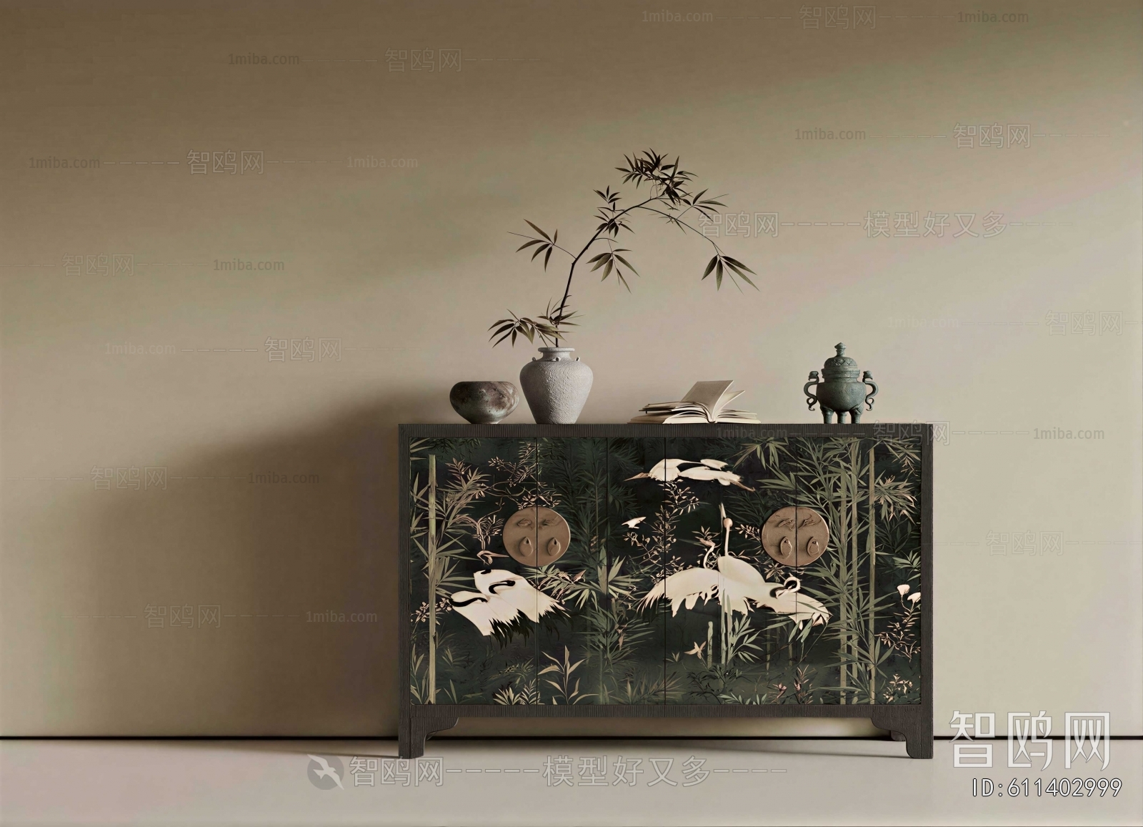 New Chinese Style Side Cabinet