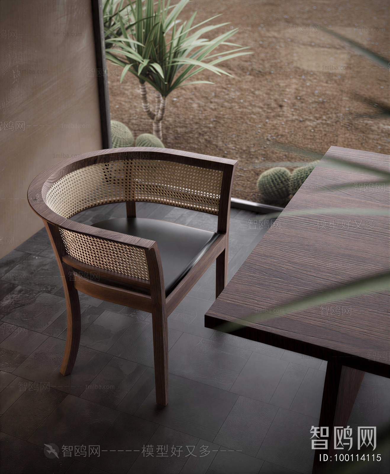 Wabi-sabi Style Lounge Chair