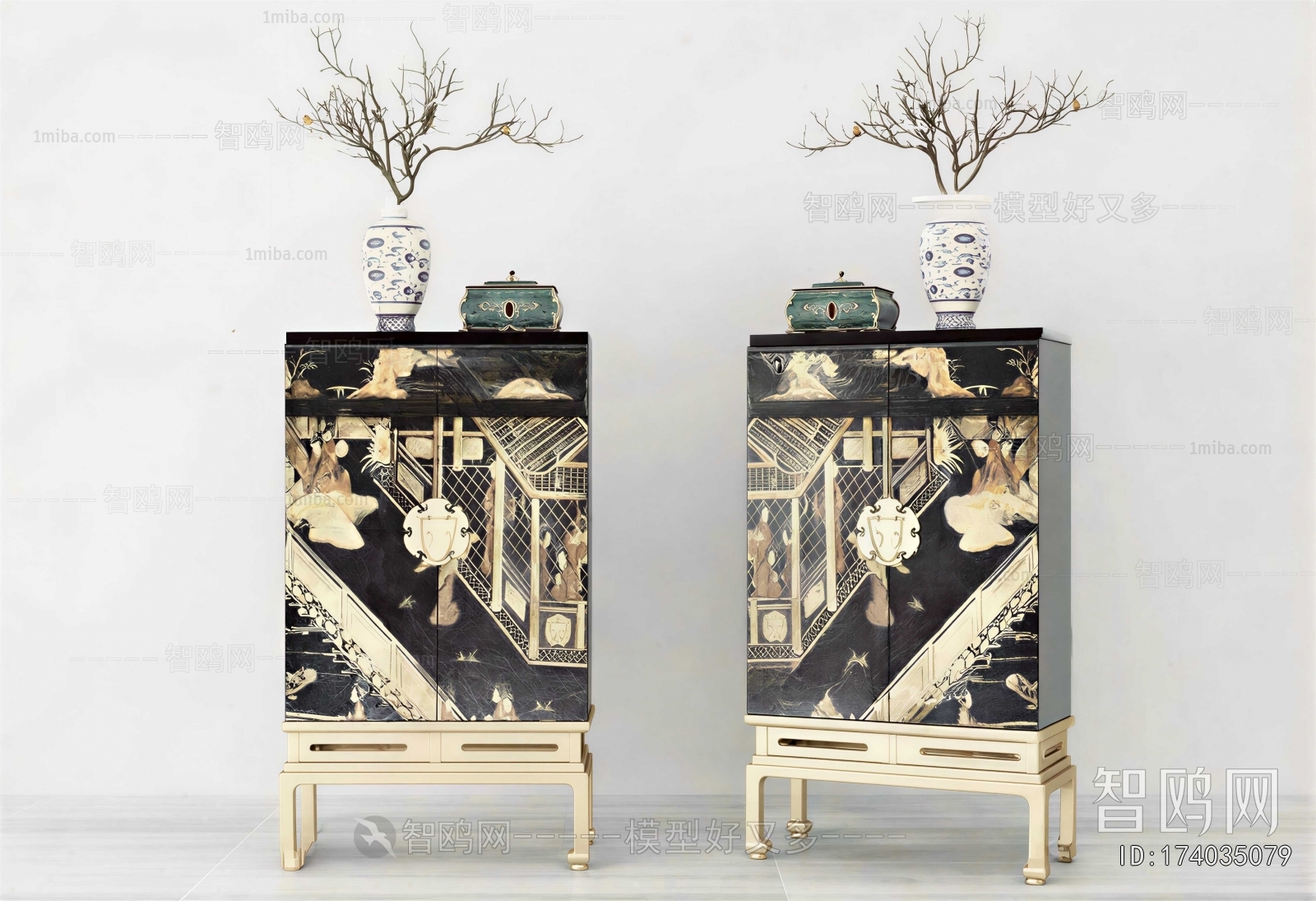 New Chinese Style Side Cabinet