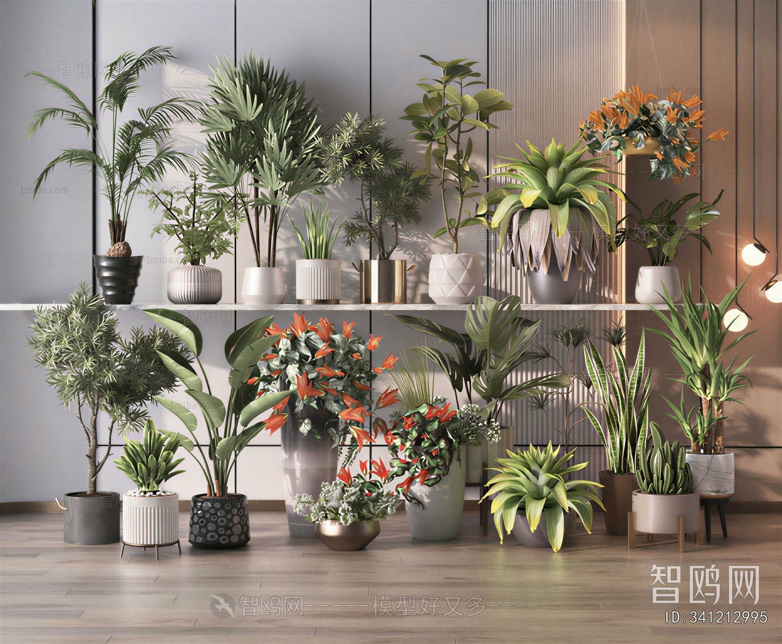 Modern Ground Green Plant Potted Plants