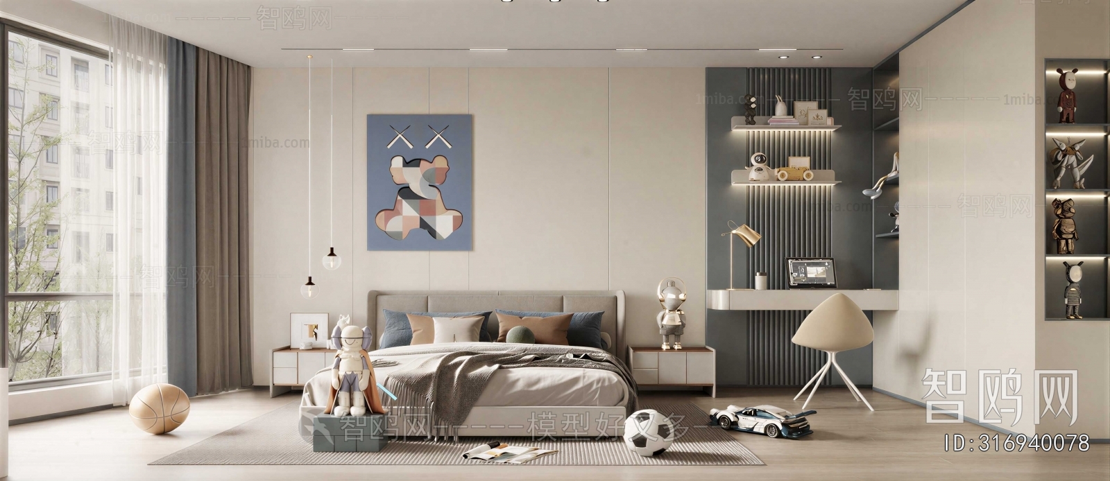 Modern Boy's Room And Son's Room