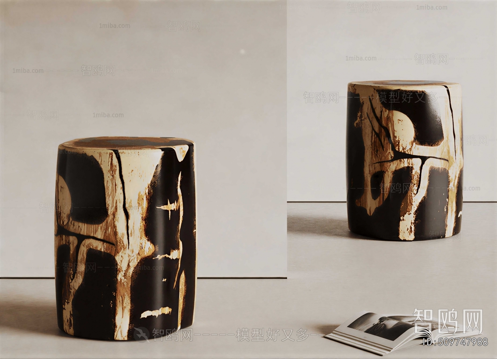 Wabi-sabi Style Stool