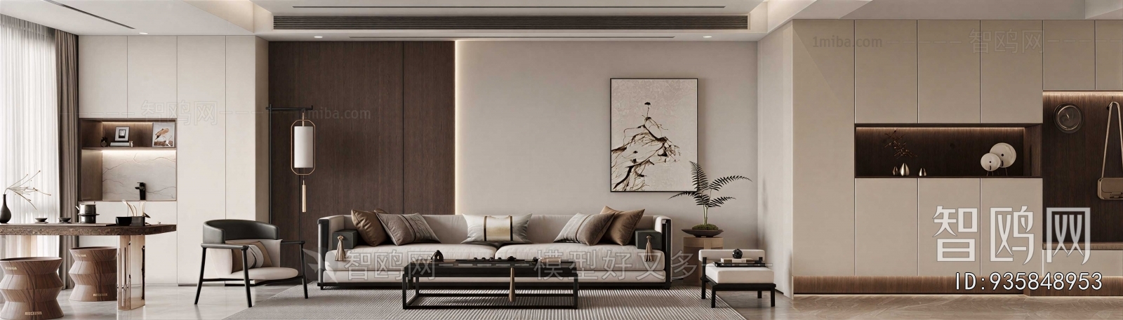 New Chinese Style A Living Room