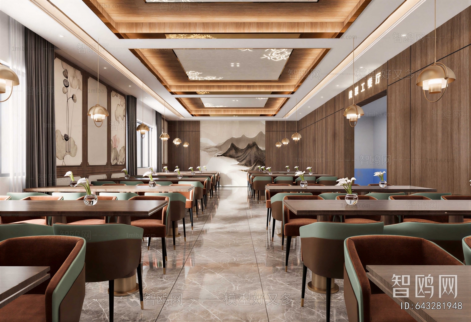 New Chinese Style Office Canteen