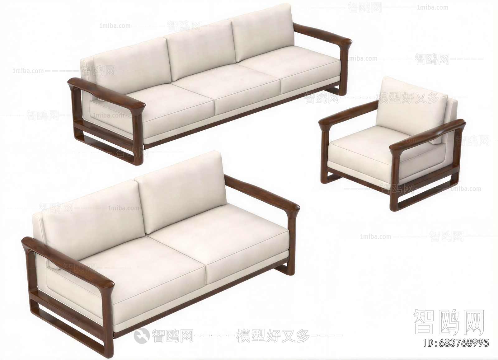 New Chinese Style A Sofa For Two