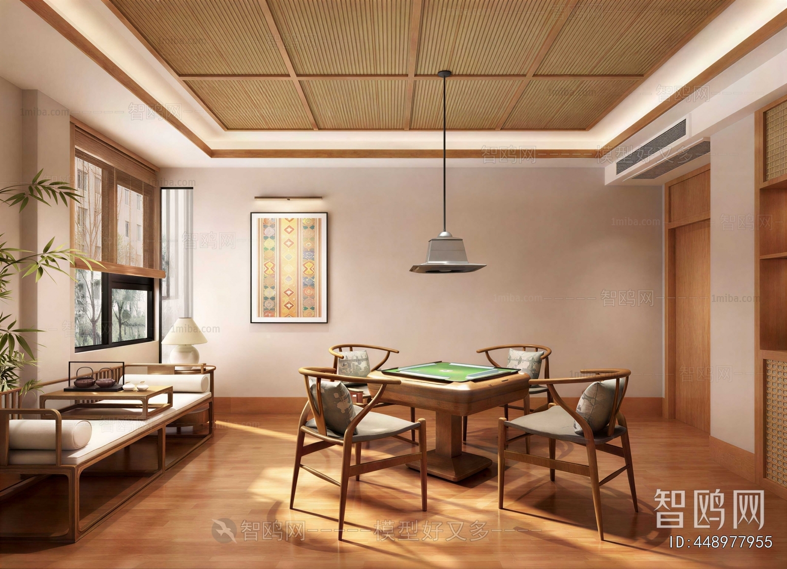 Southeast Asian Style Chess And Card Room