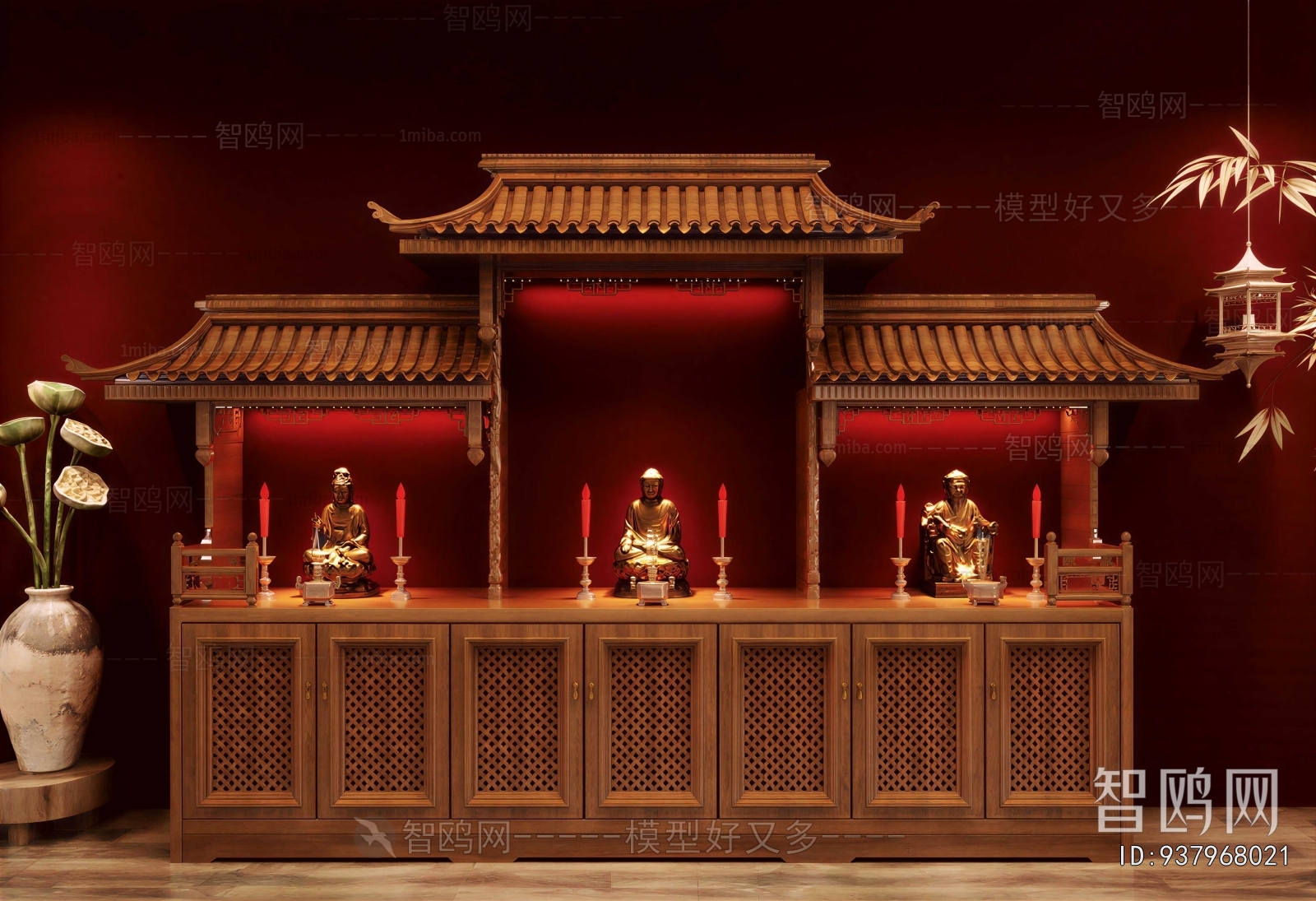 Chinese Style Buddhist Niche