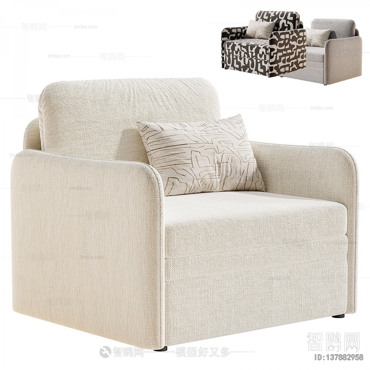 Simple European Style Single Sofa