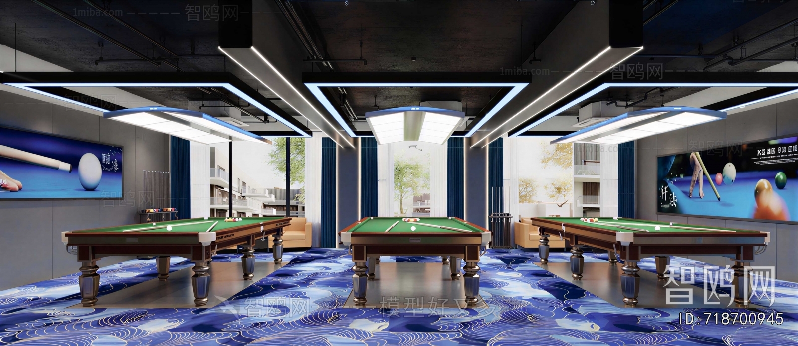Modern Billiard Room