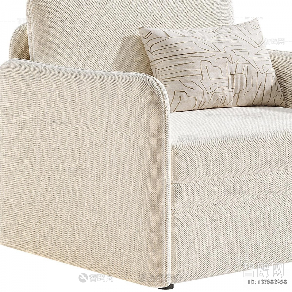 Simple European Style Single Sofa