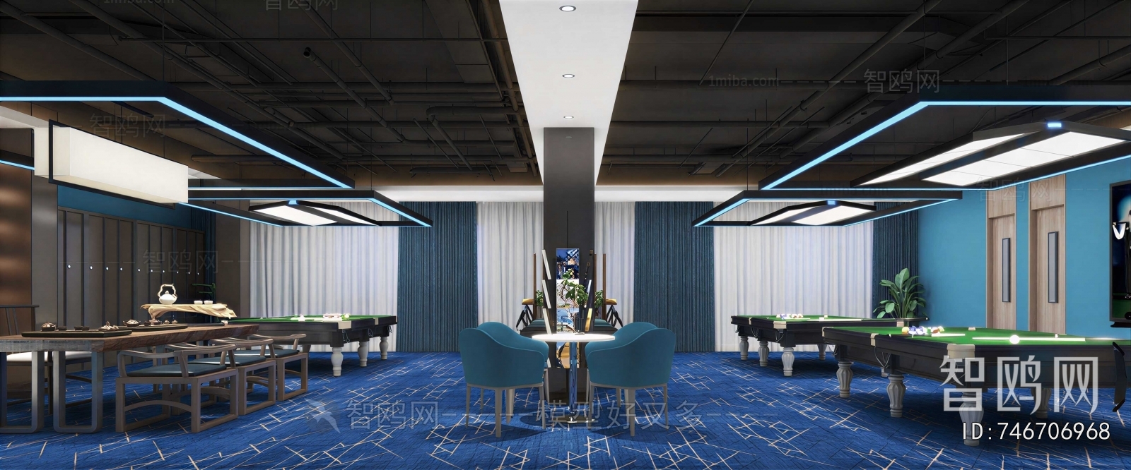 Modern Billiard Room