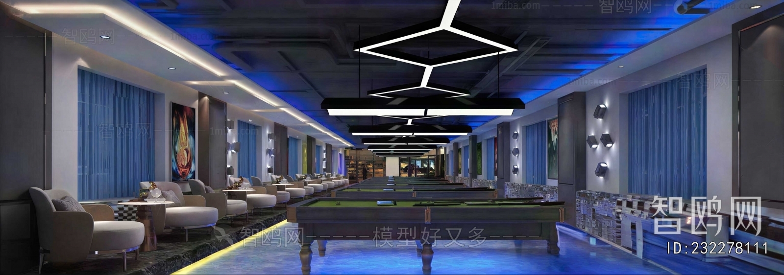 Industrial Style Billiard Room