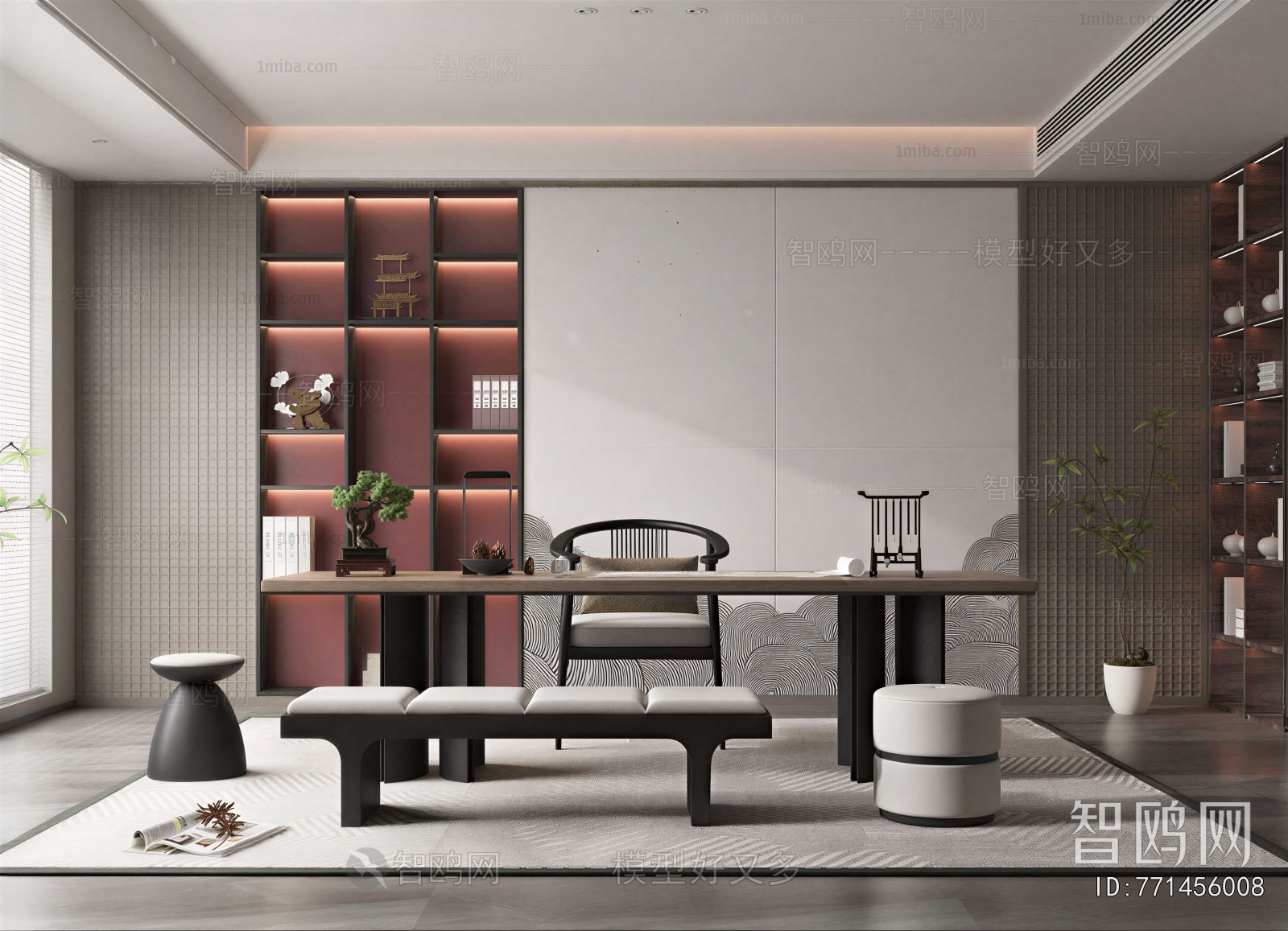 New Chinese Style Study Space