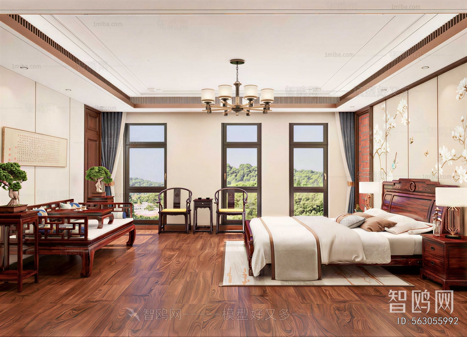 New Chinese Style Bedroom