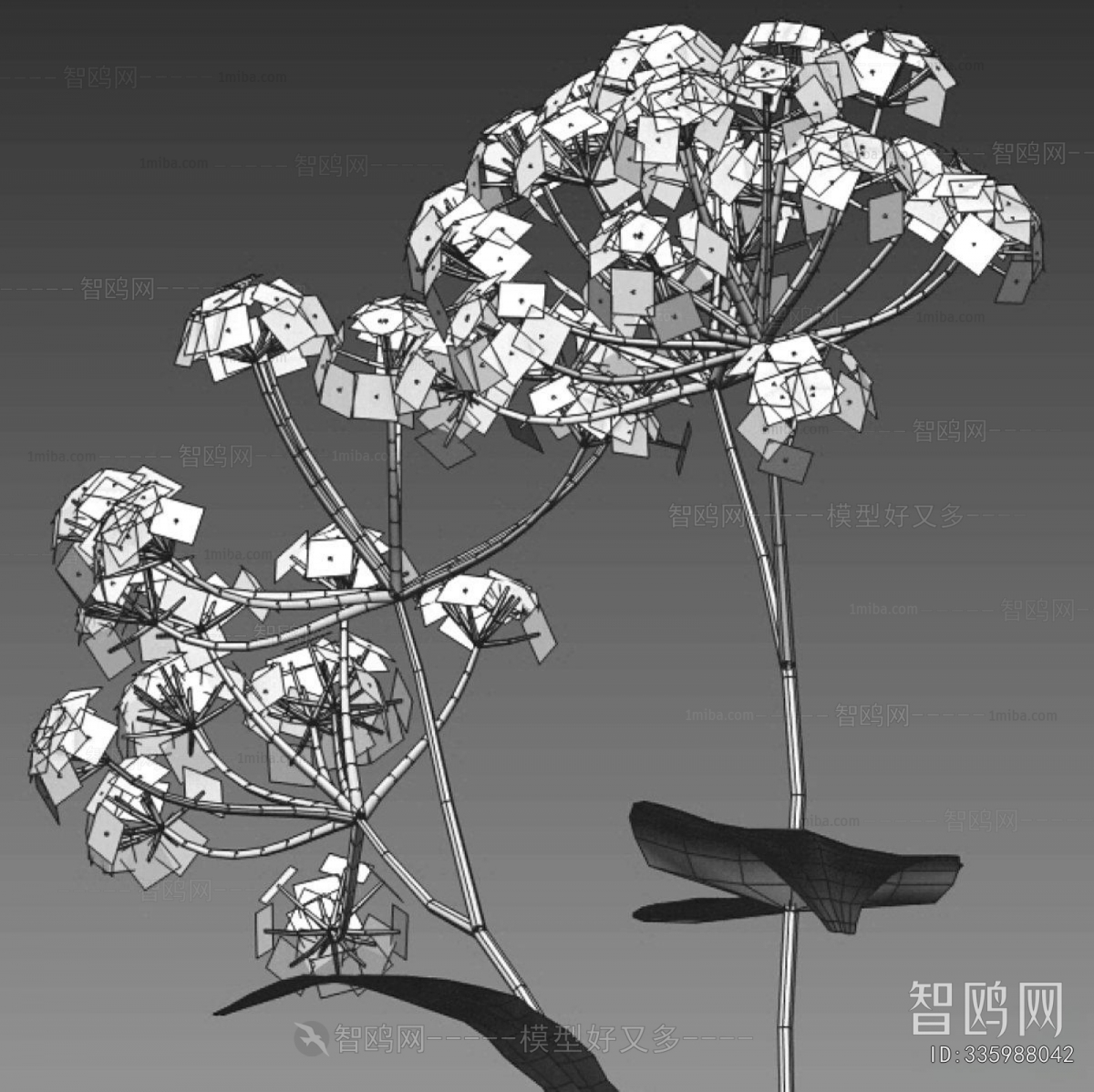 Modern Flowers And Grass