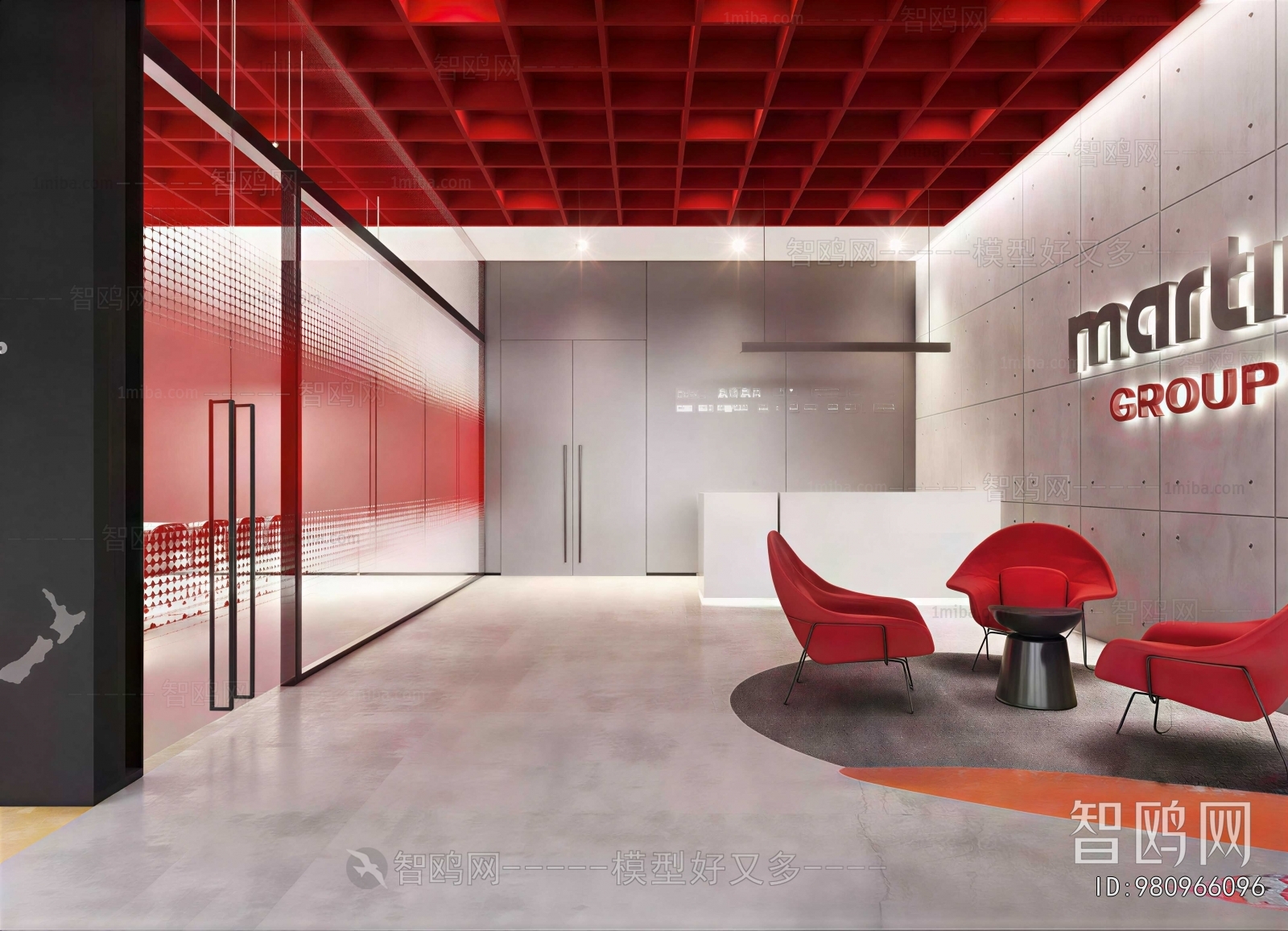 Modern Office Reception Desk