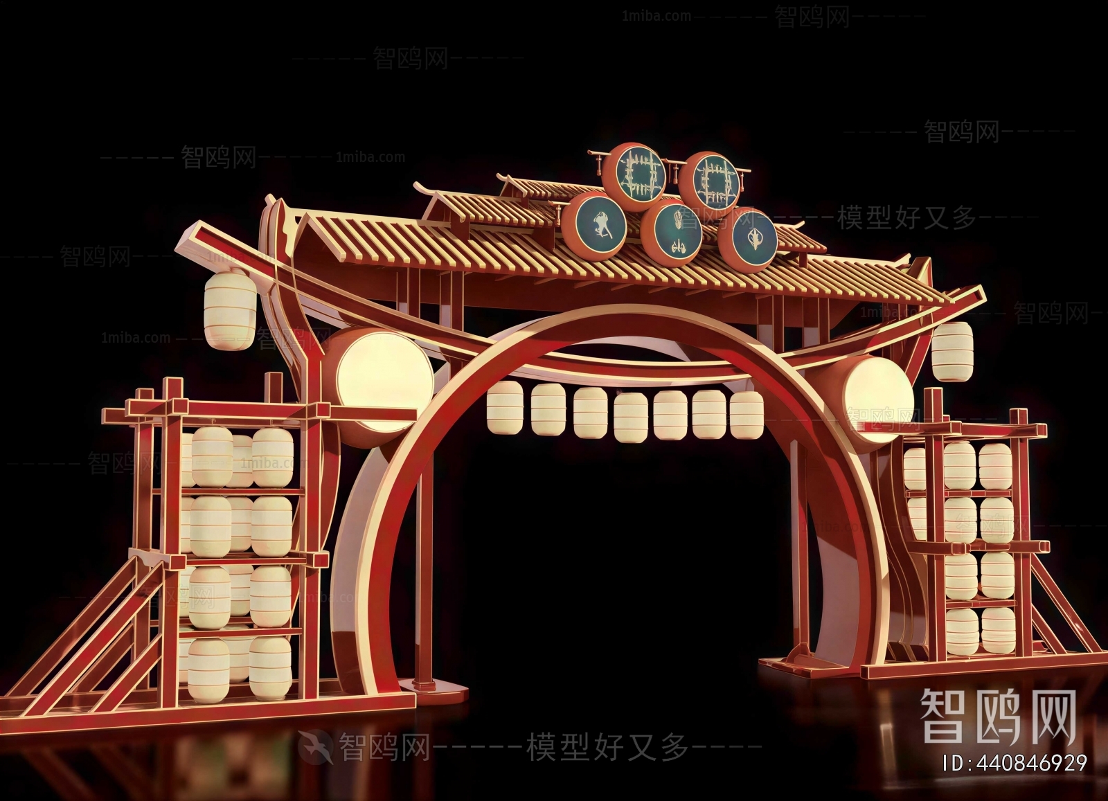 New Chinese Style Decorated Archway