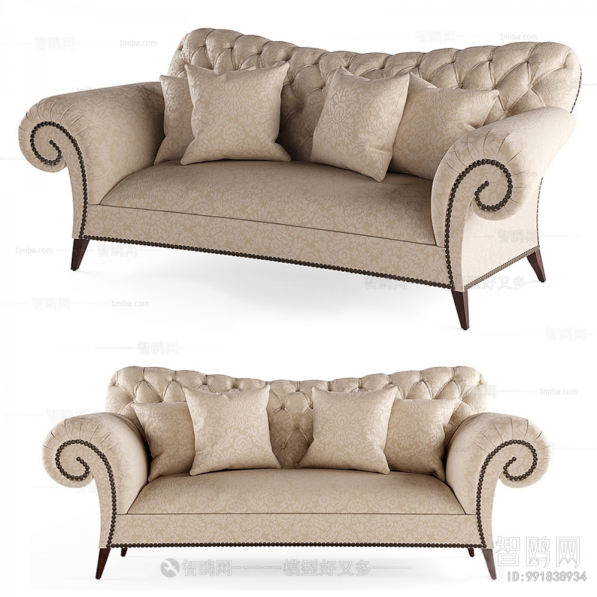 Simple European Style A Sofa For Two