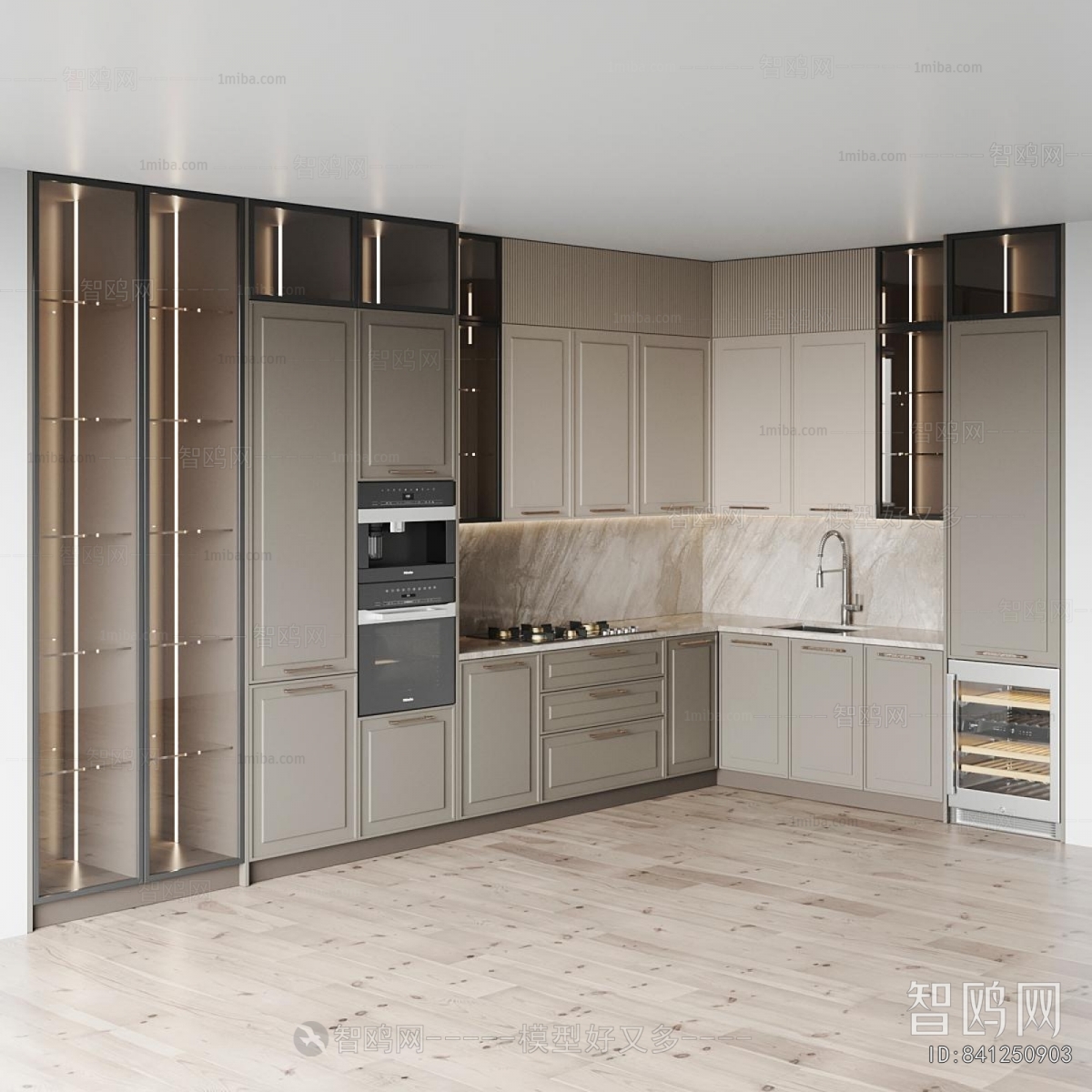 Simple European Style Kitchen Cabinet